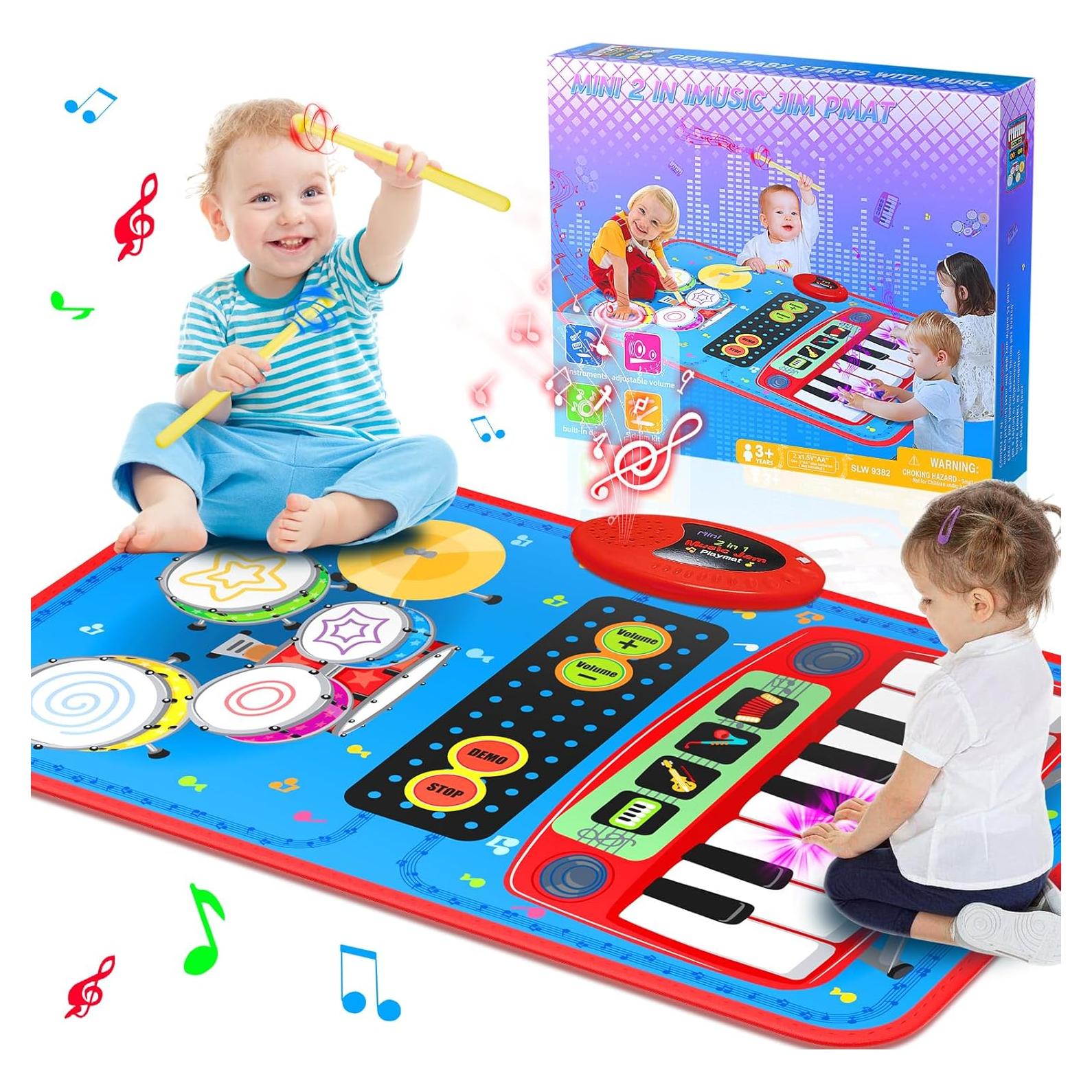 Alfombra Musical 2-en-1 Oripira para Niños 1-5 Años Azul