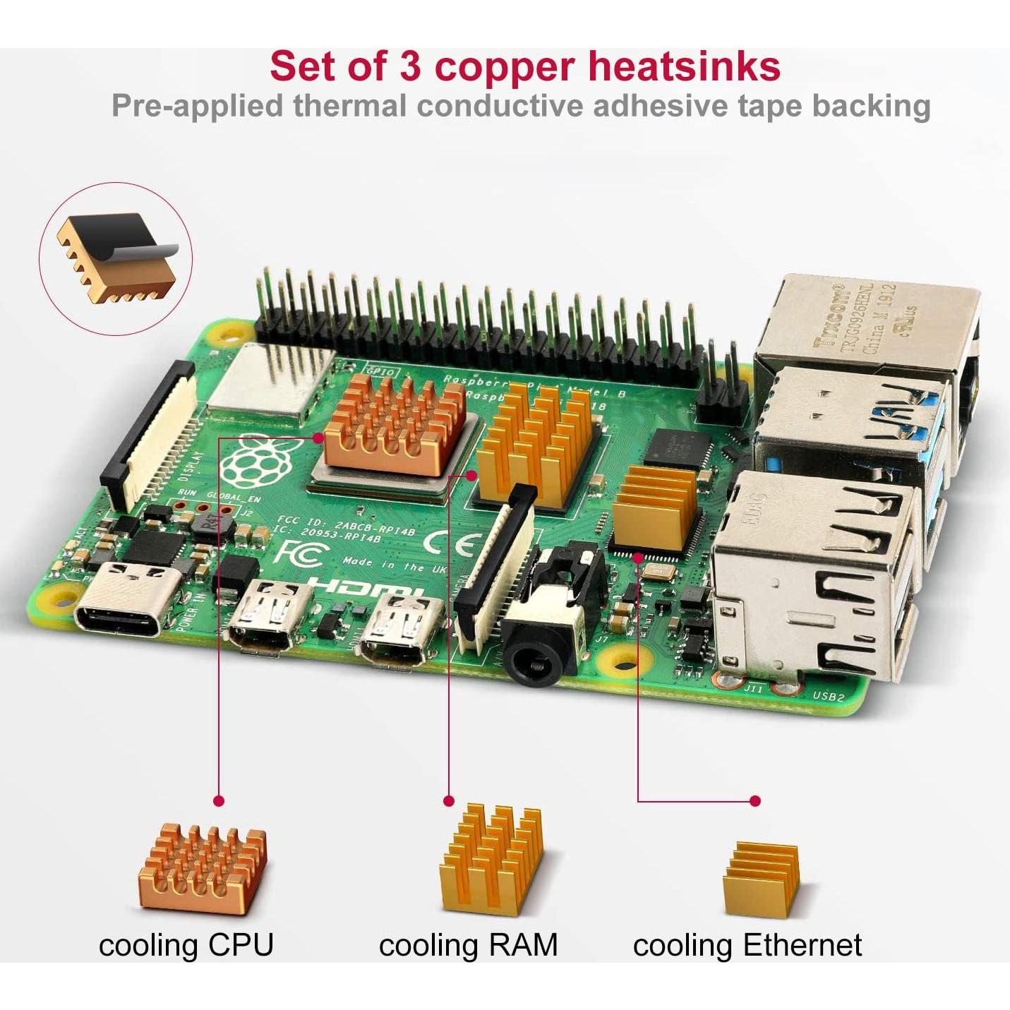 Kit de Inicio Raspberry Pi 4B Marstudy 8GB RAM 128GB microSD
