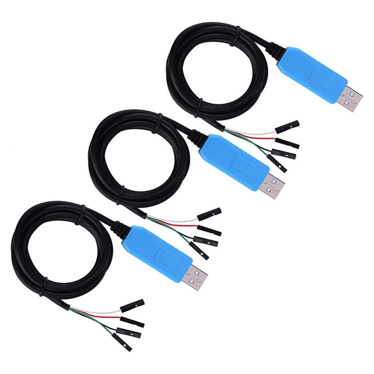 Cable Serial USB a TTL PL2303TA - Paquete de 3 Cables 150g