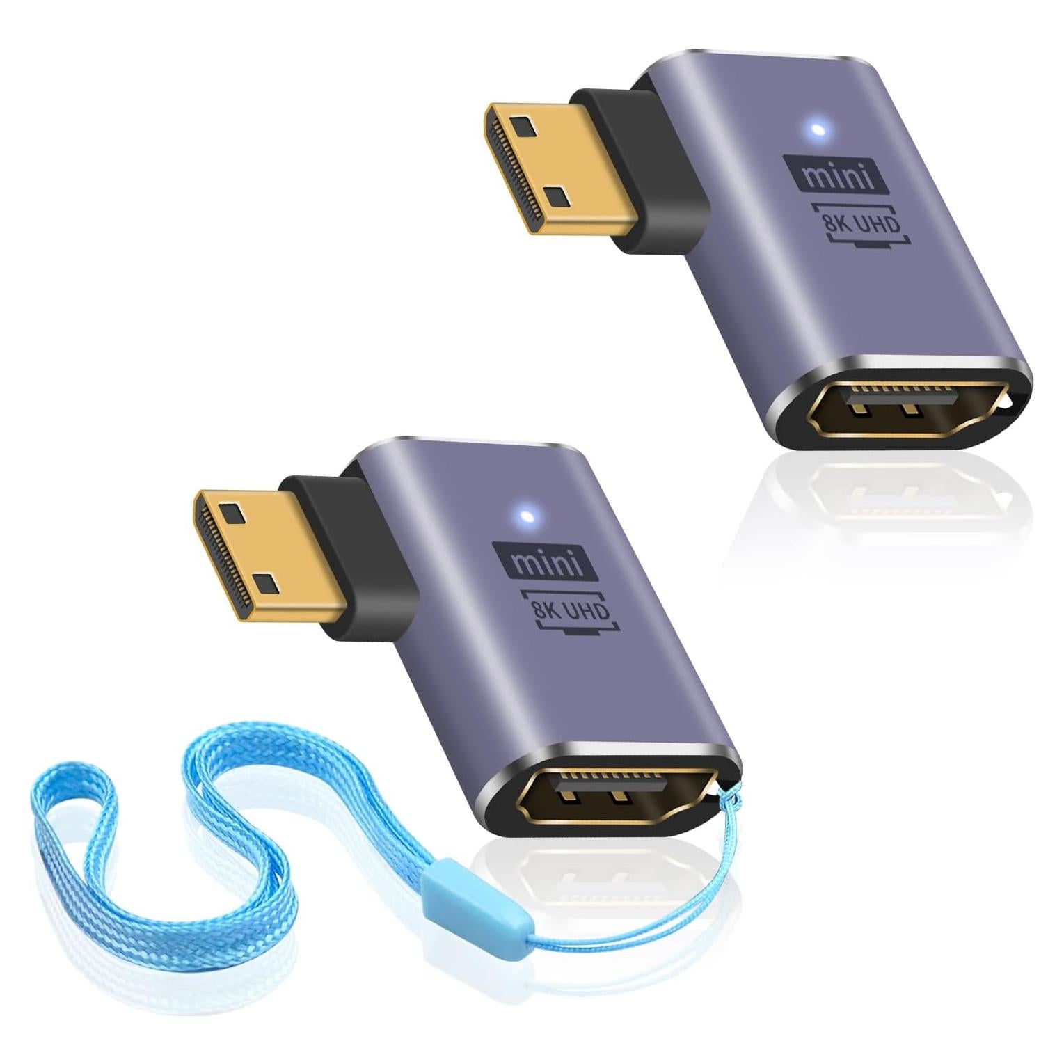 Adaptador HDMI a Mini HDMI 90 Grados Duttek 8K 60Hz 4K 144Hz