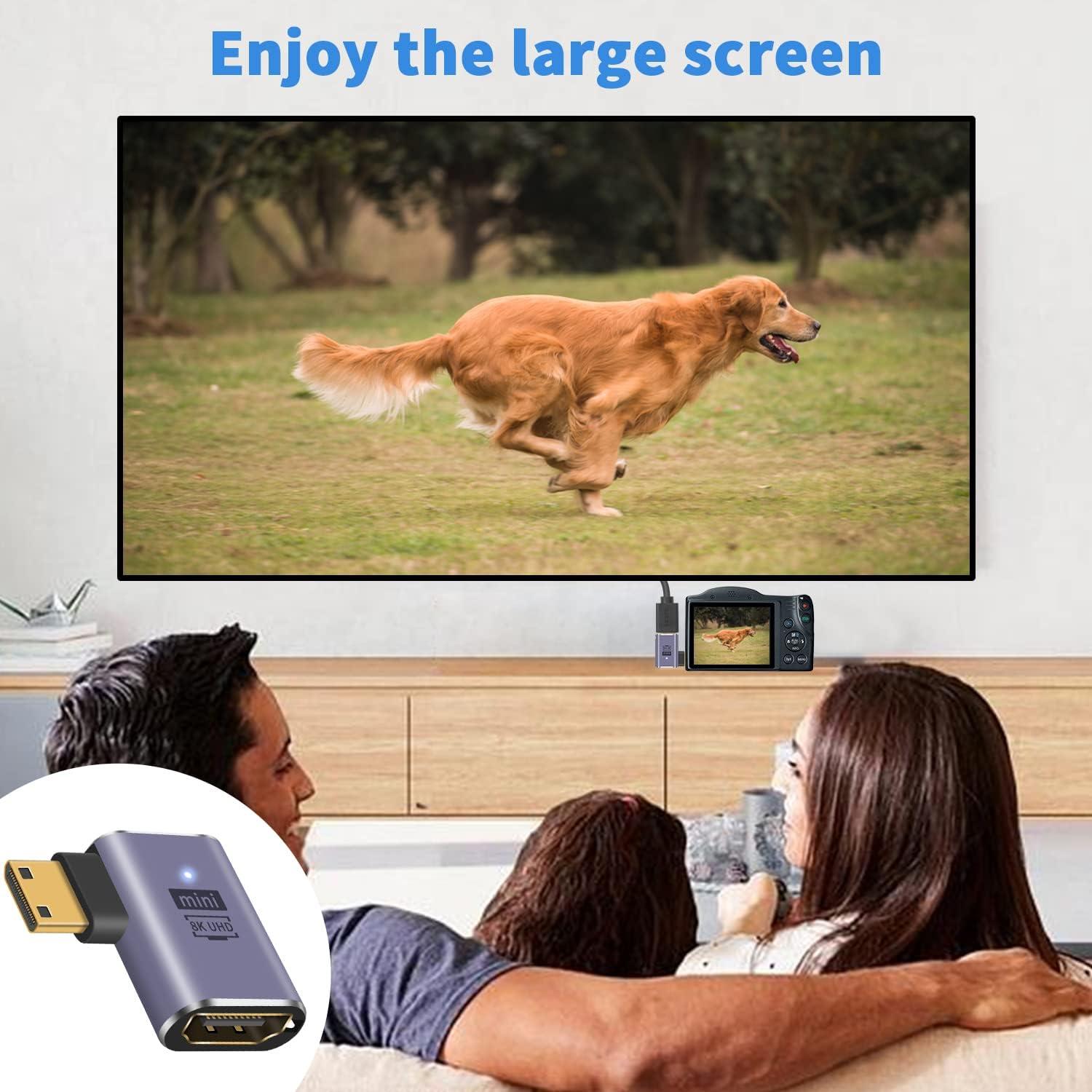 Adaptador HDMI a Mini HDMI 90 Grados Duttek 8K 60Hz 4K 144Hz