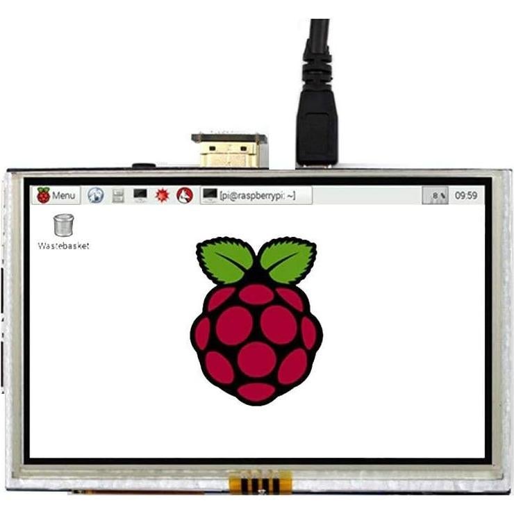 Pantalla Táctil 5" LCD 800x480 HDMI para Raspberry Pi