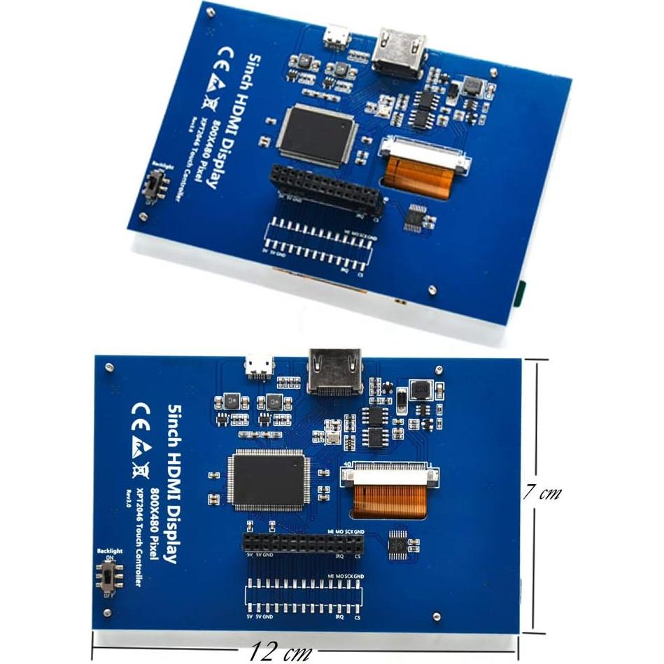 Pantalla Táctil 5" LCD 800x480 HDMI para Raspberry Pi