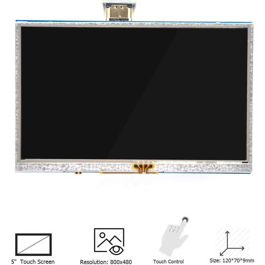 Pantalla Táctil 5" LCD 800x480 HDMI para Raspberry Pi