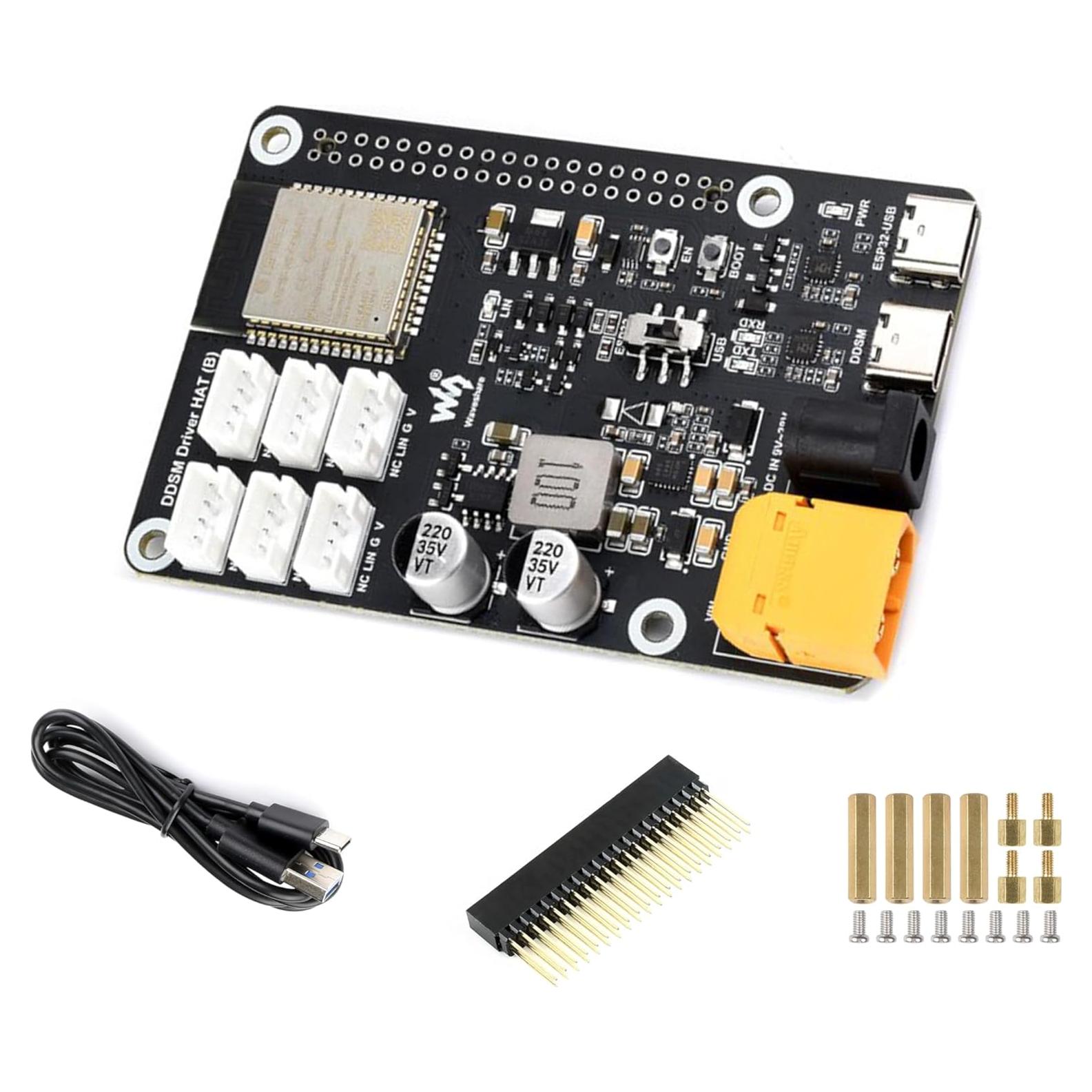 Controlador de Motor Hub DDSM400 Wonrabai para Raspberry Pi