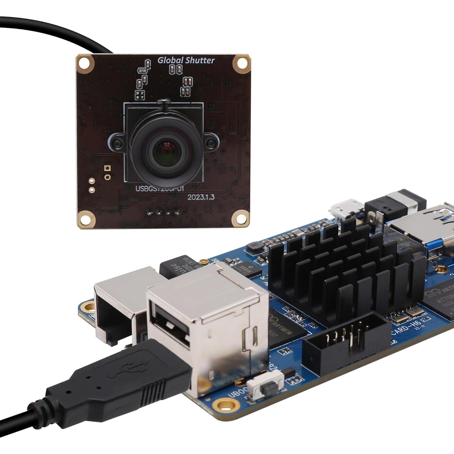 Cámara USB MMlove 1200P 90fps Obturador Global Lente Sin Distorsión