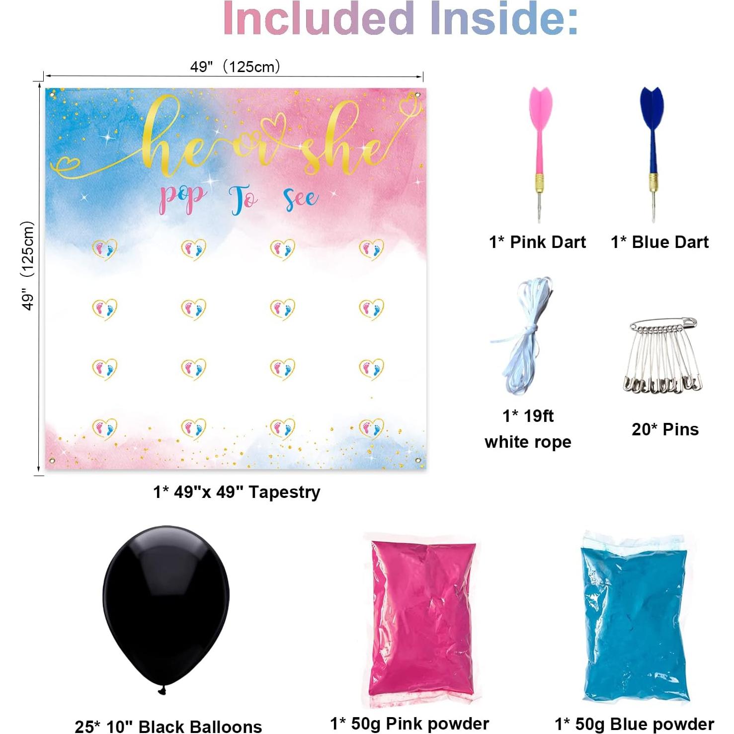 Juego de Dardos Revelación de Género - Hongpar - Kit Fiesta