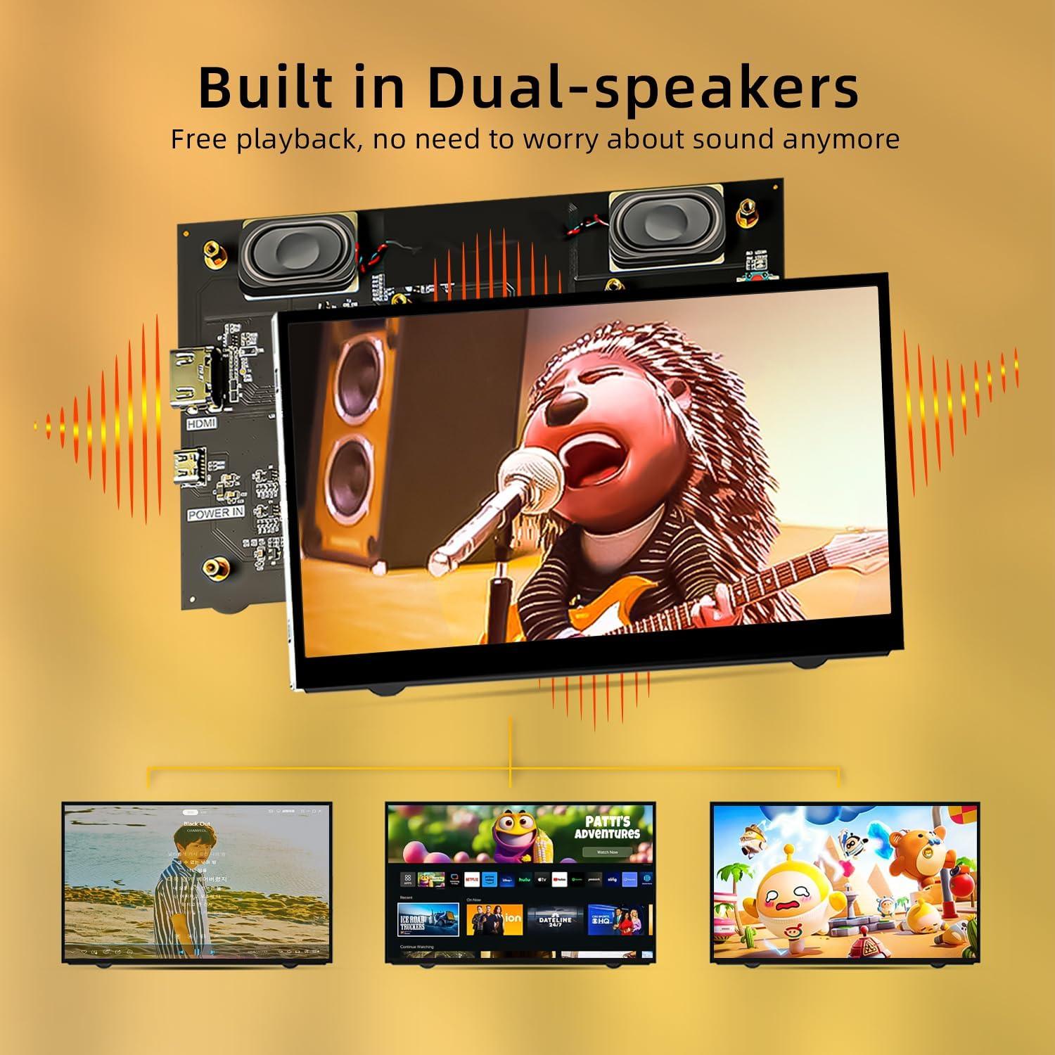 Monitor LCD 7" HAMTYSAN HDMI 800x480 para Raspberry Pi