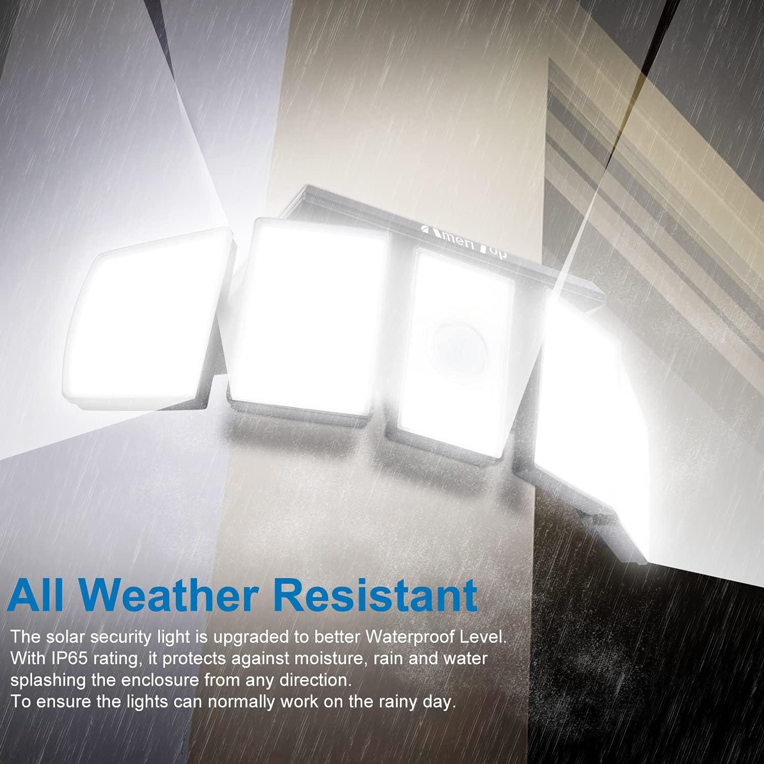 Luces Solares AmeriTop 300 LED 7000K con Sensor de Movimiento