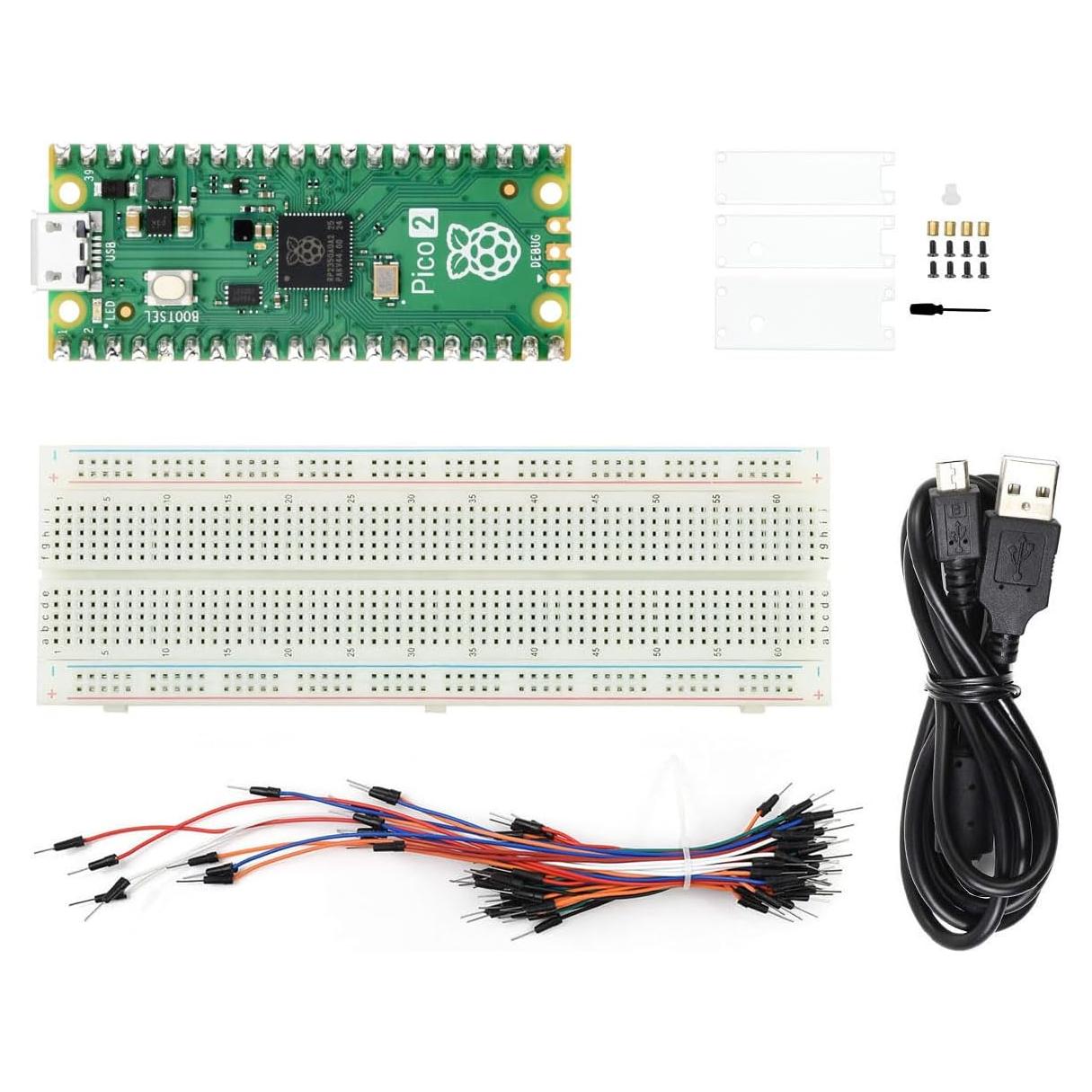 Kit de Inicio Waveshare Raspberry Pi Pico 2 - Doble Núcleo