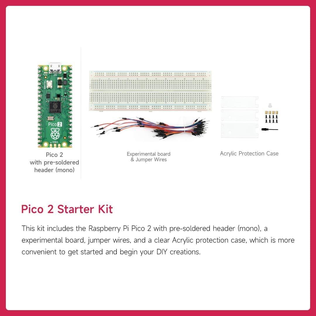 Kit de Inicio Waveshare Raspberry Pi Pico 2 - Doble Núcleo