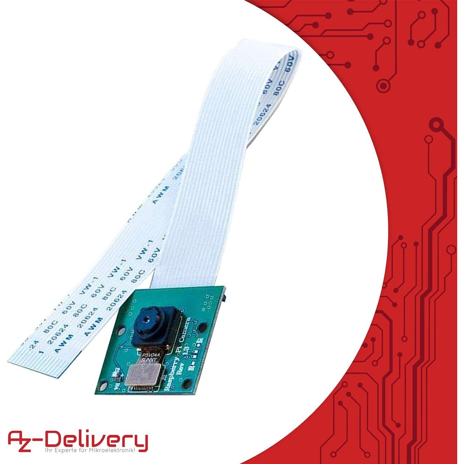 Cámara HD 5MP AZ-Delivery para Raspberry Pi con cable 15cm