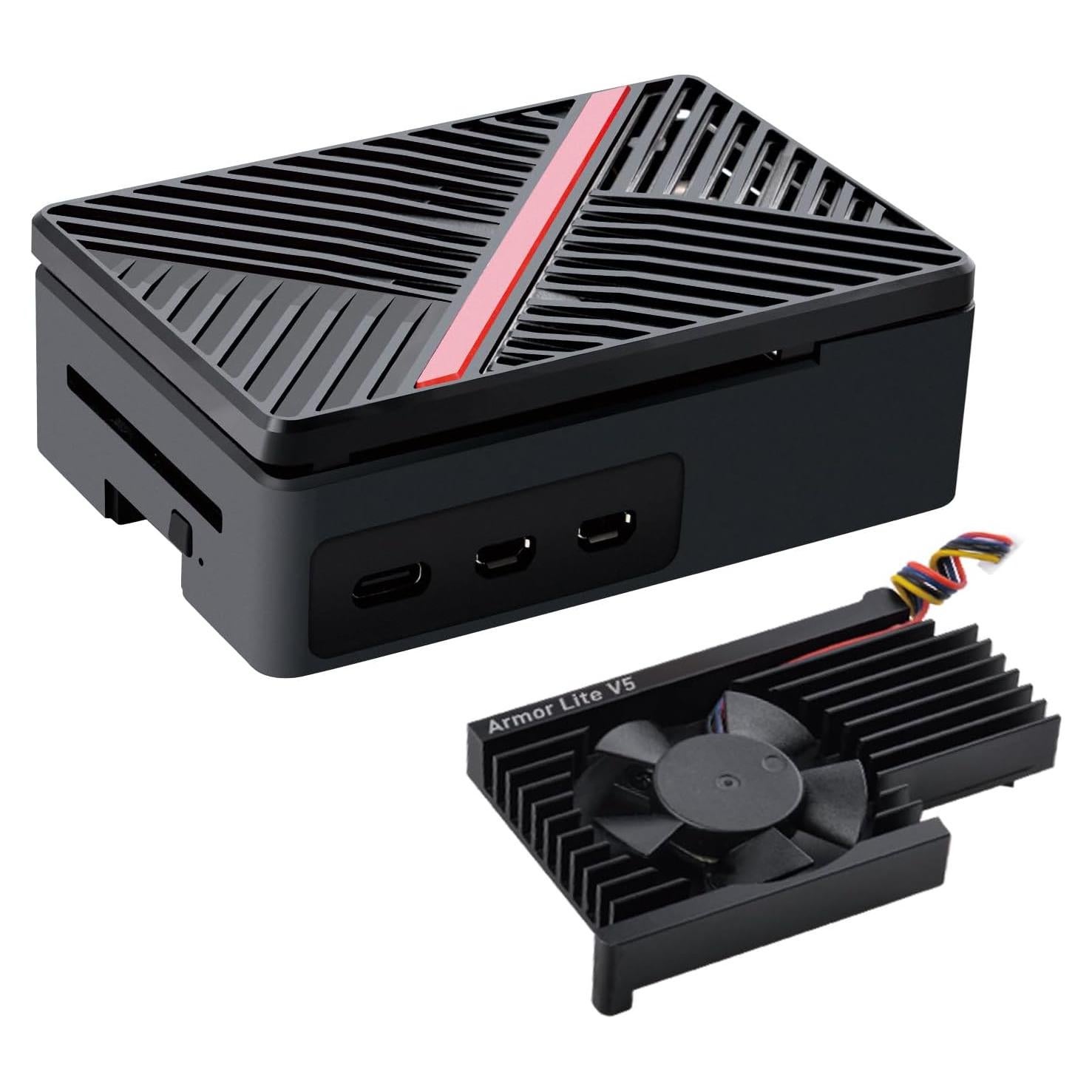 Caja GeeekPi para Raspberry Pi 5 con Disipador Armor Lite V5