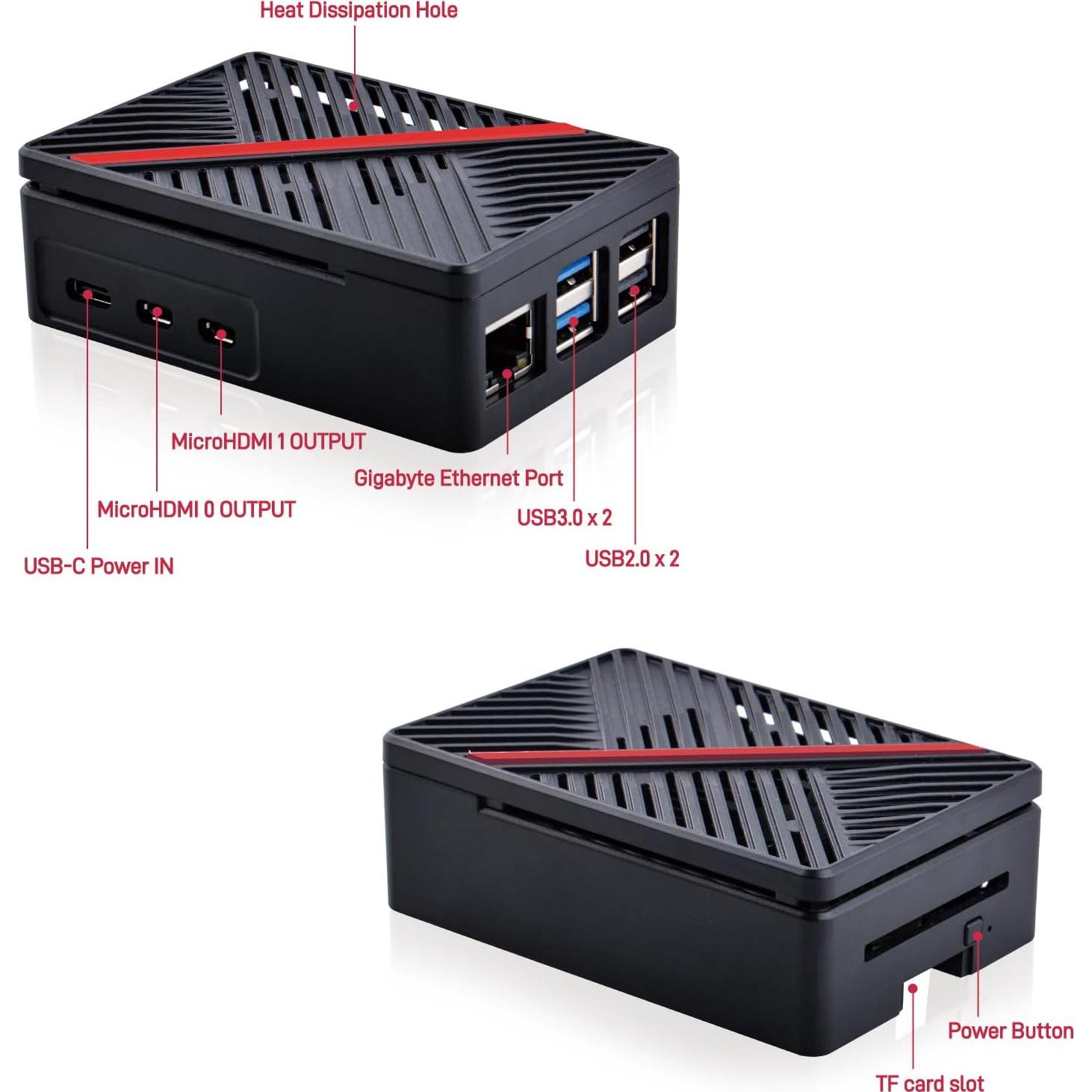 Caja GeeekPi para Raspberry Pi 5 con Disipador Armor Lite V5