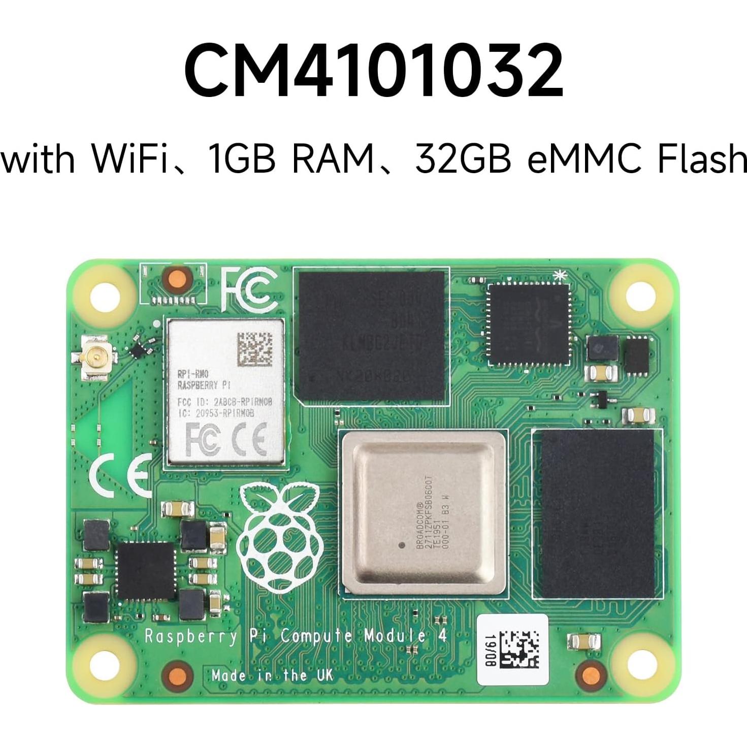 Módulo de Computación Waveshare Pi 4 con Raspberry Pi CM4101