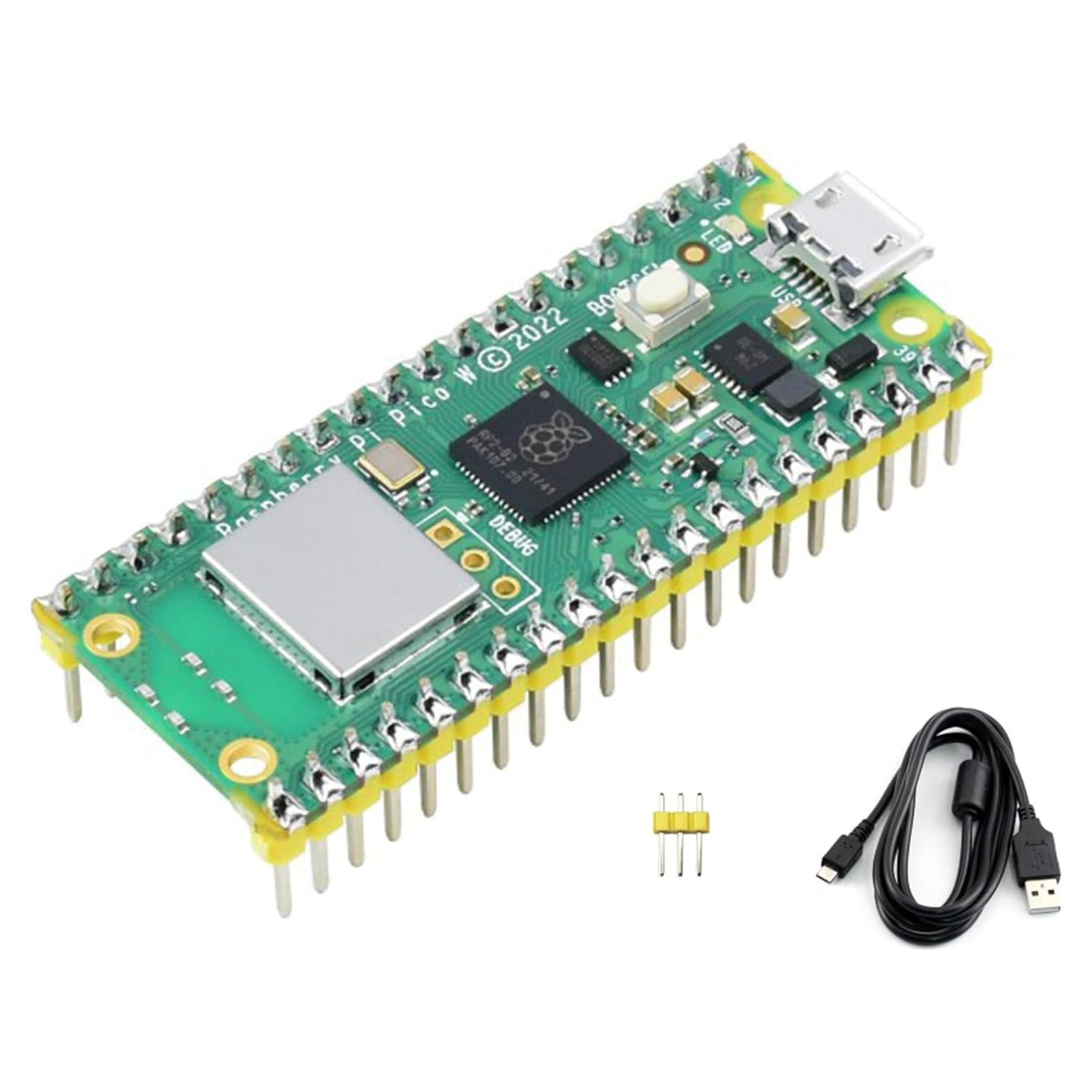 Placa Microcontrolador UeeKKoo Pi Pico W Wi-Fi 4 Bluetooth 5.2