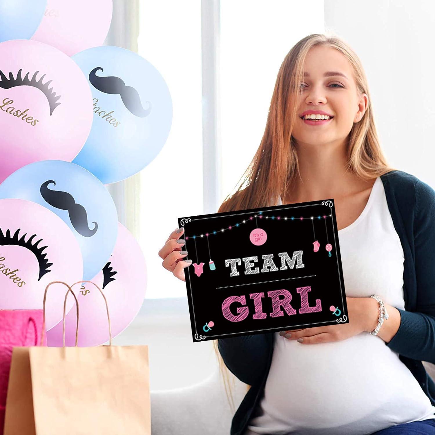 Kit Fiesta Revelación de Género Bebé Hongpar 3 Carteles y Stickers