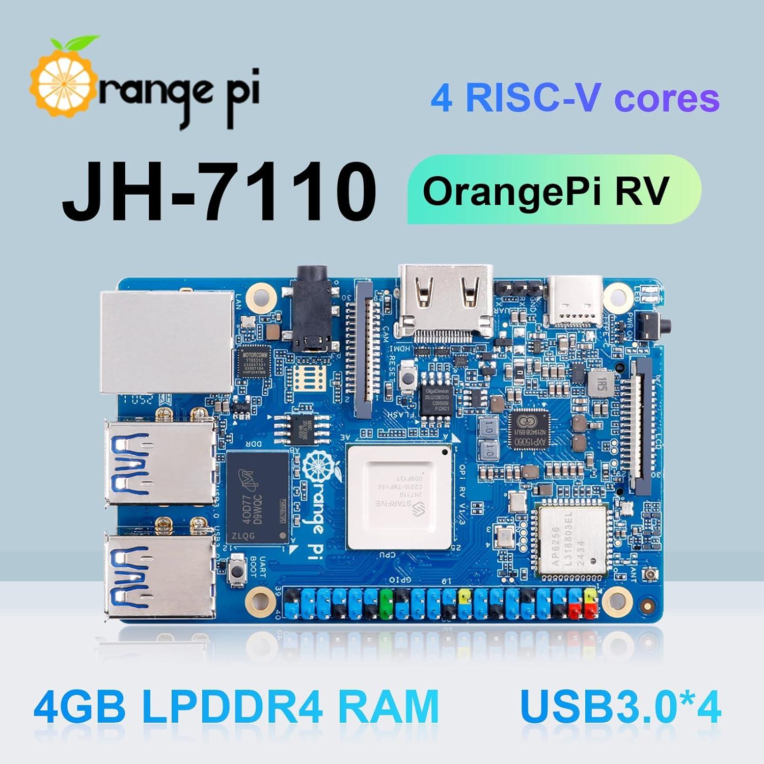 Placa de Desarrollo Orange Pi RV 4GB RISC-V 1.5GHz 4K