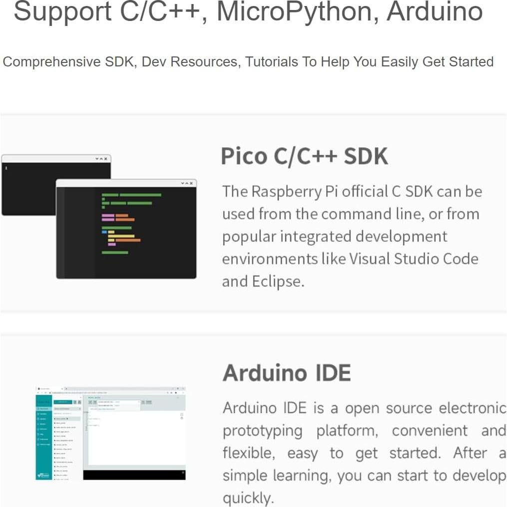 Placa de desarrollo RP2040-BLE Waveshare con USB tipo C