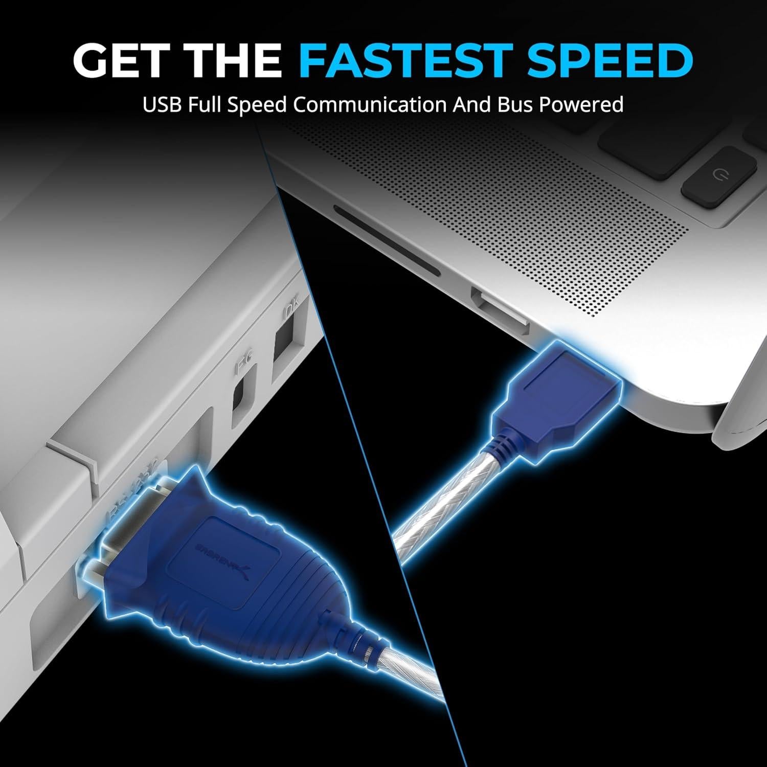 Convertidor USB 2.0 a Serial RS-232 SABRENT 0.76m