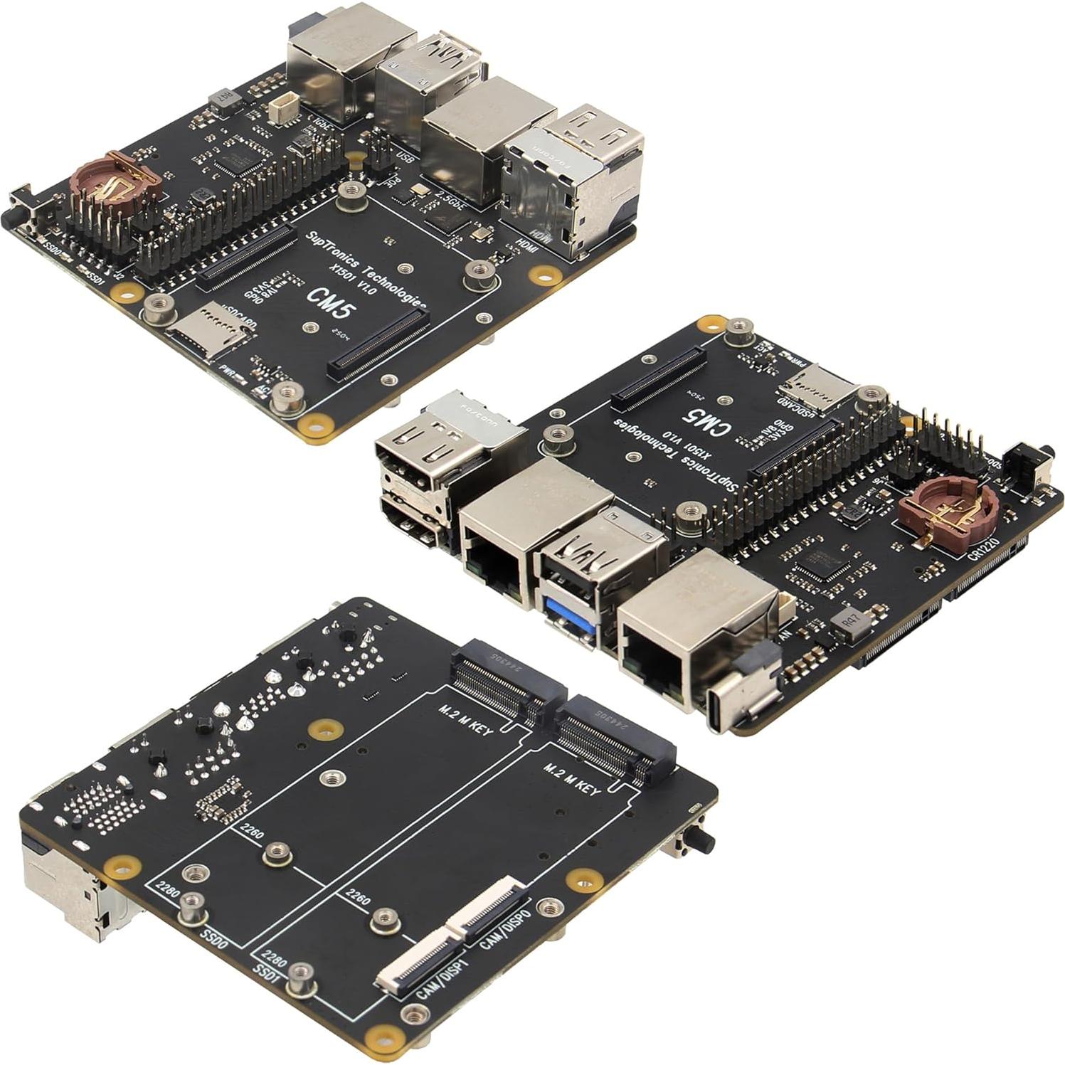 Placa de expansión Geekworm X1501 para Raspberry Pi CM5 - Dual M.2 NVMe SSD