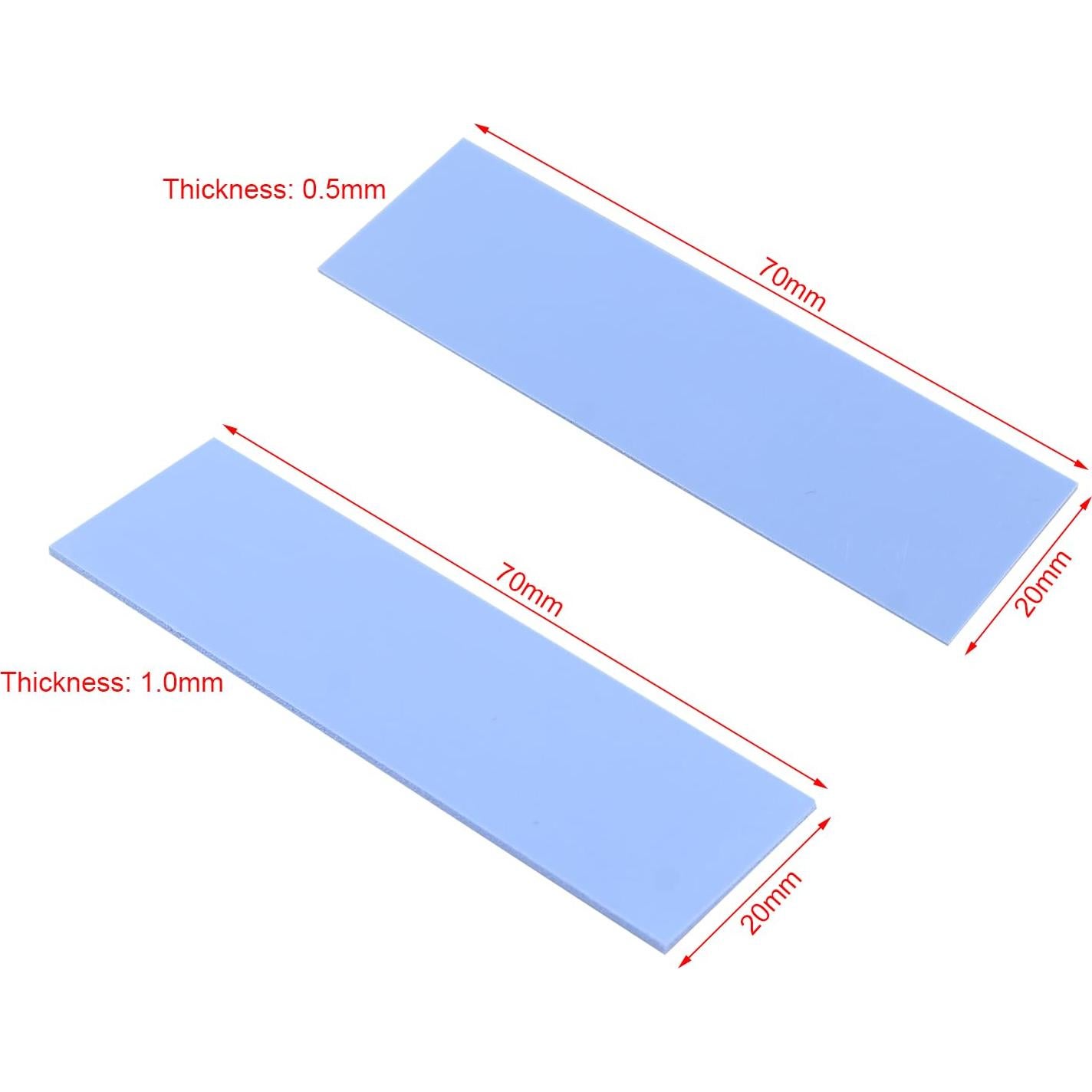 Disipador de Cobre M.2 ZDE con Almohadillas Térmicas 0.5/1mm