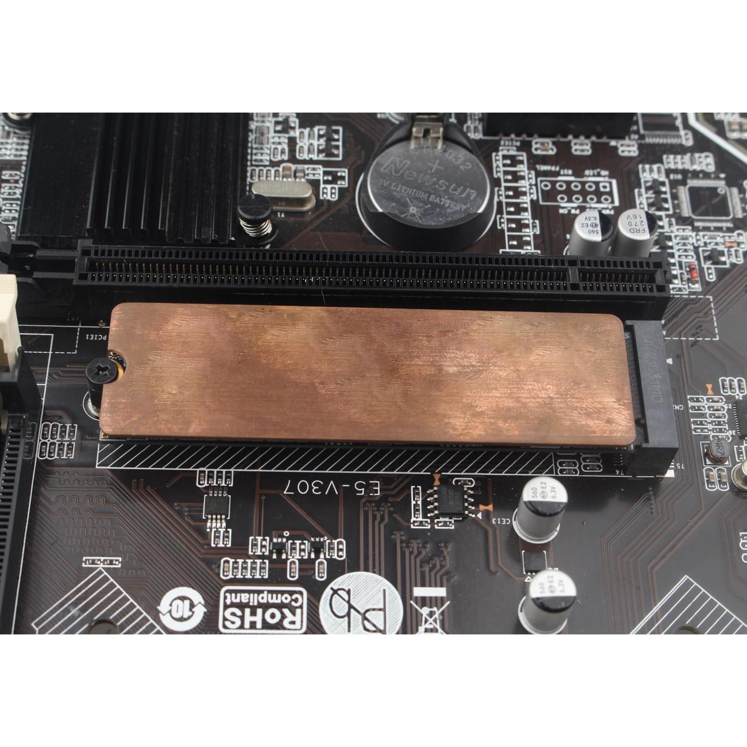 Disipador de Cobre M.2 ZDE con Almohadillas Térmicas 0.5/1mm