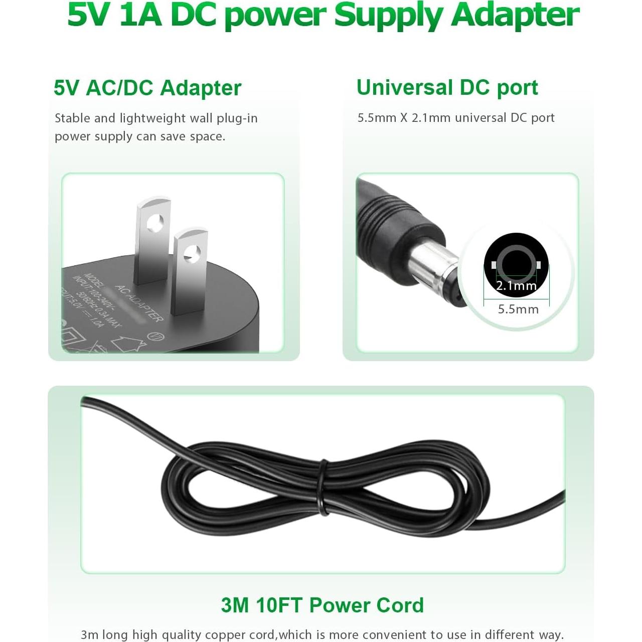 Adaptador AC/DC 5V 1A 5W SHENZHEN TEKA para dispositivos