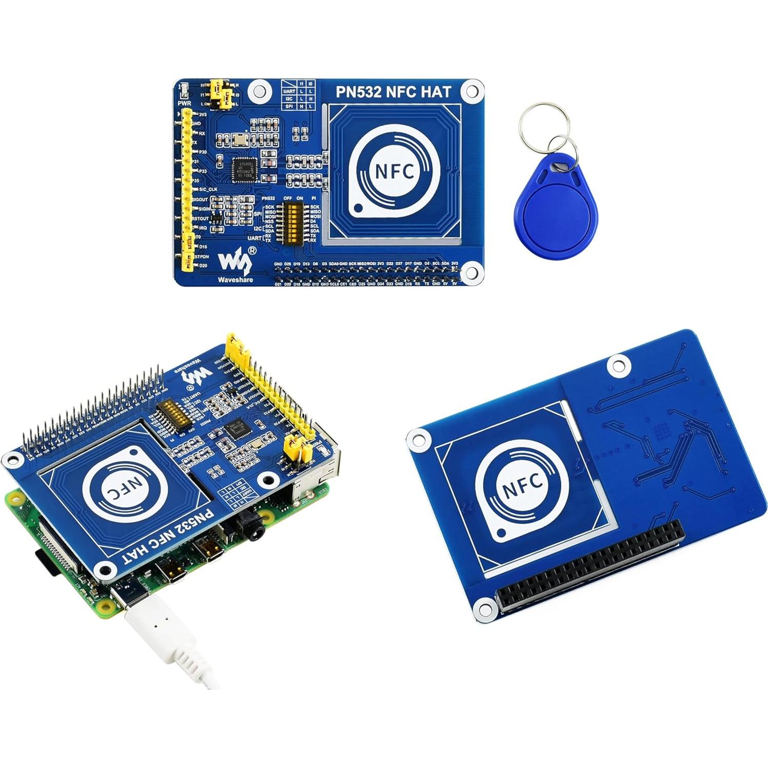 PN532 NFC HAT UeeKKoo para Raspberry Pi - Soporta I2C, SPI, UART