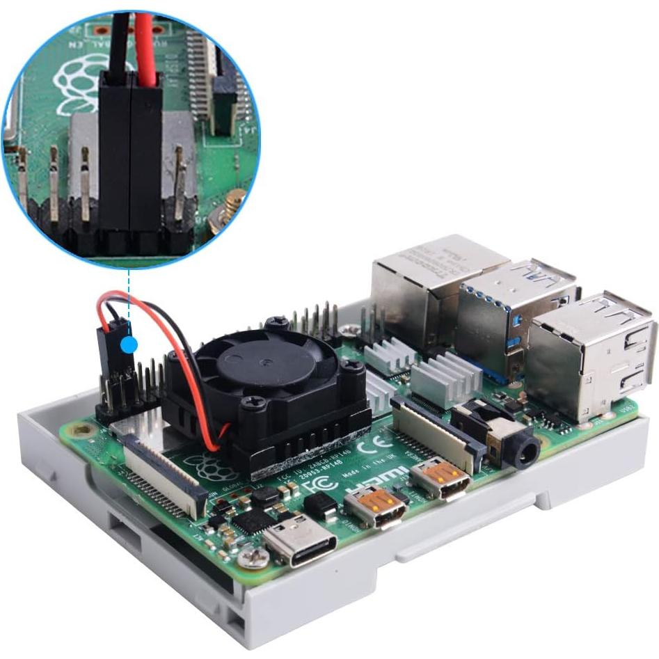 Caja GeeekPi para Raspberry Pi 4 con Ventilador y Disipadores