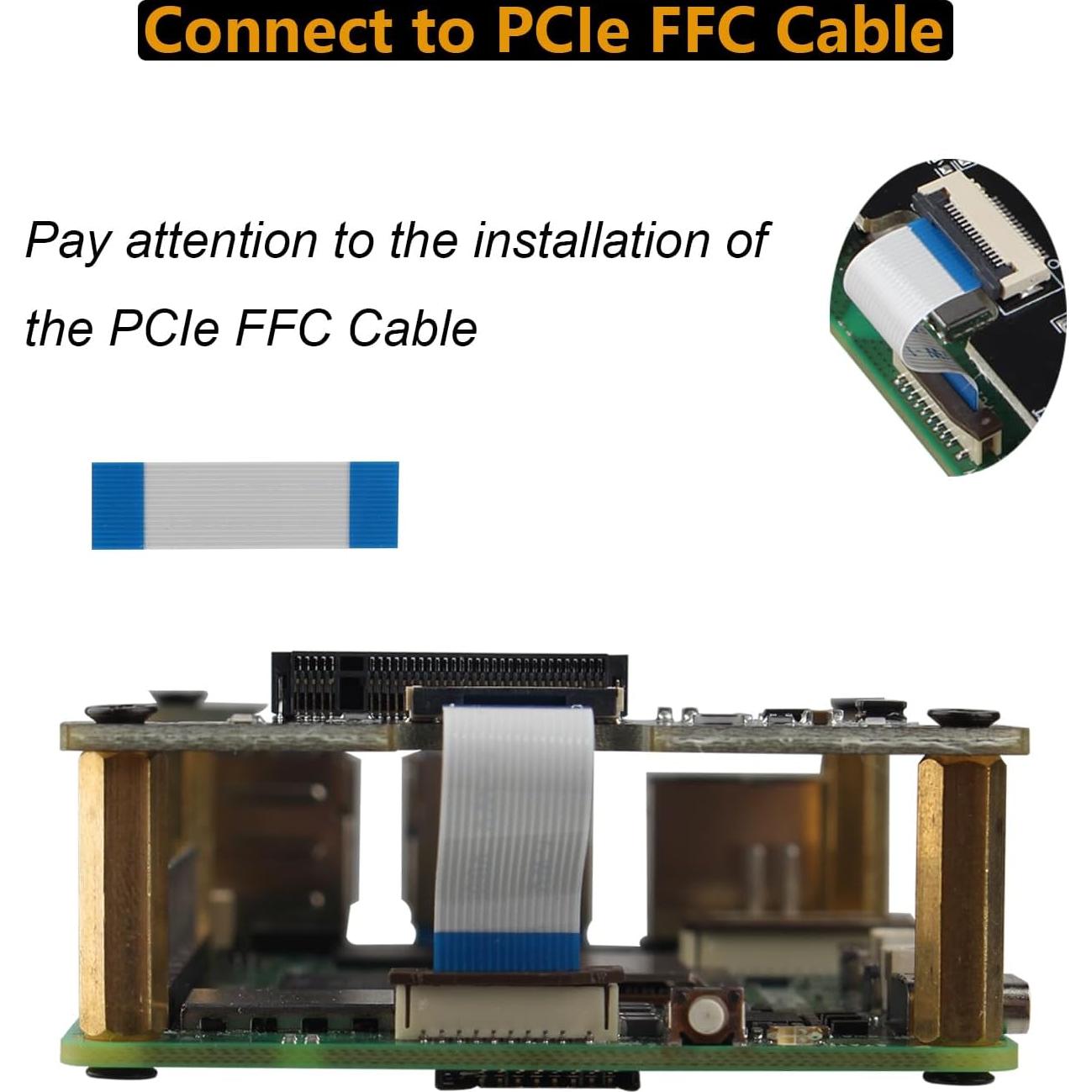 Adaptador SSD NVMe M.2 Key-M ZDE ZP513 para Raspberry Pi 5