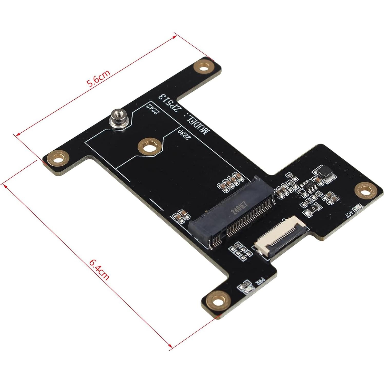 Adaptador SSD NVMe M.2 Key-M ZDE ZP513 para Raspberry Pi 5