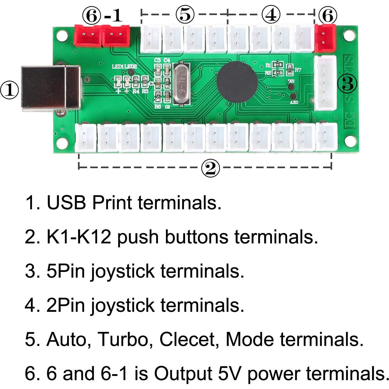 Kit Arcade LED Fosiya para 4 Jugadores DIY USB