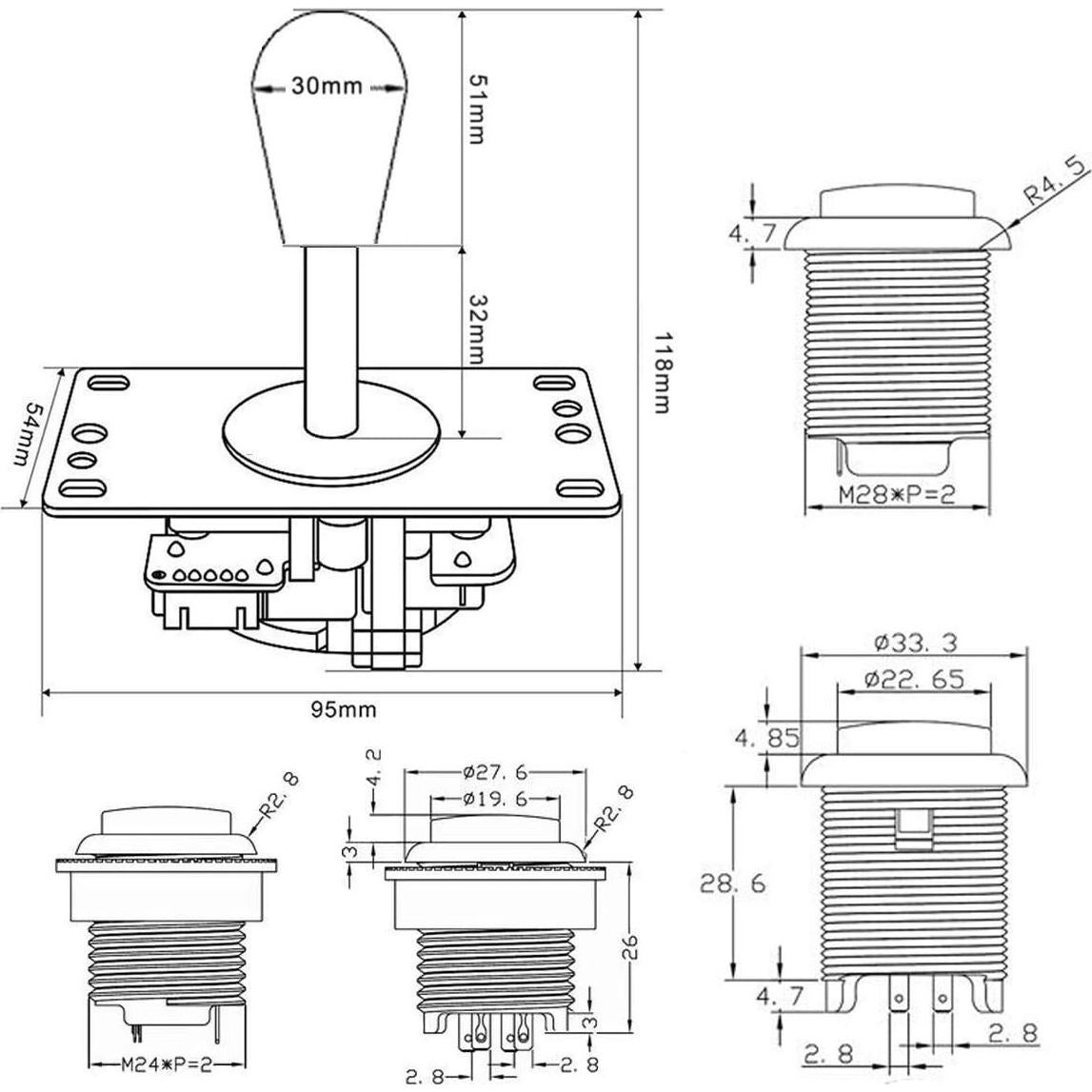 Kit Arcade LED Fosiya para 4 Jugadores DIY USB