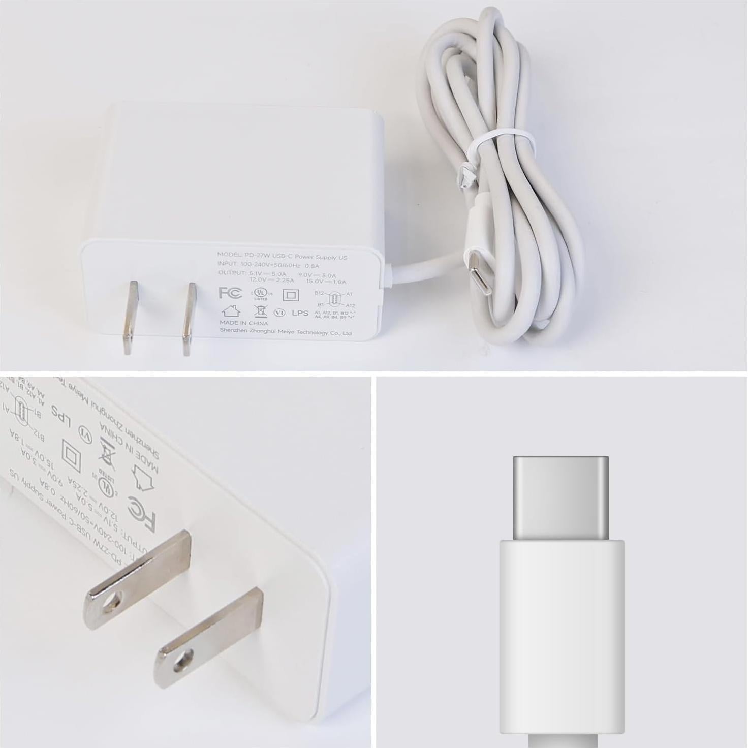 Fuente de Alimentación USB-C Yahboom 27W para Raspberry Pi 5