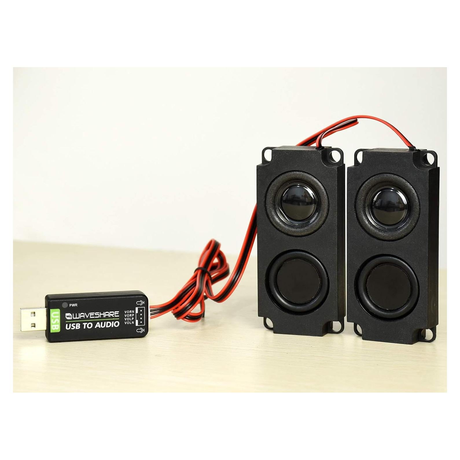 Tarjeta de Sonido USB Wonrabai con Altavoz 5W y Micrófono