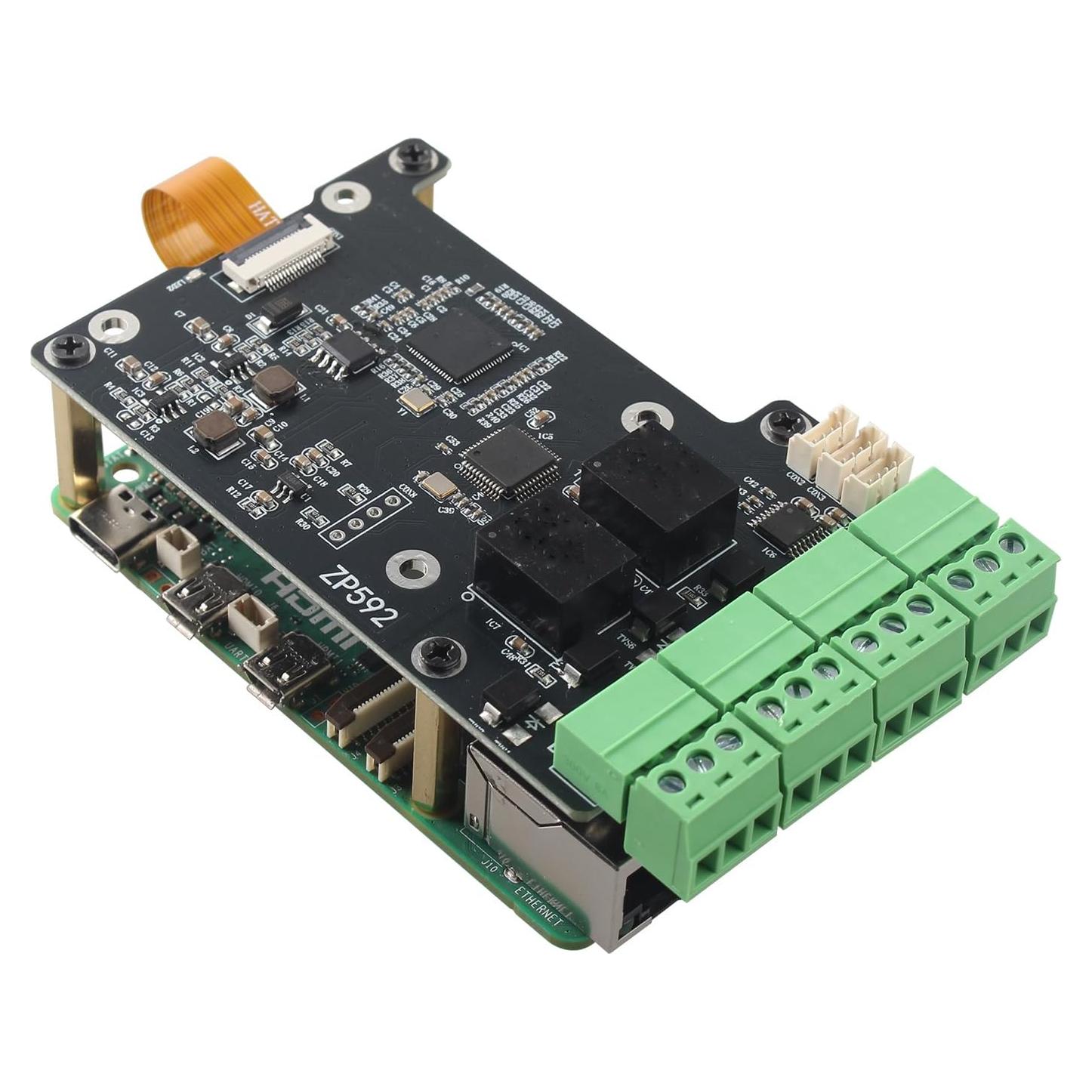 Placa de Expansión ZDE ZP592 PCIe a 4 Puertos RS485/RS232 para Raspberry Pi 5