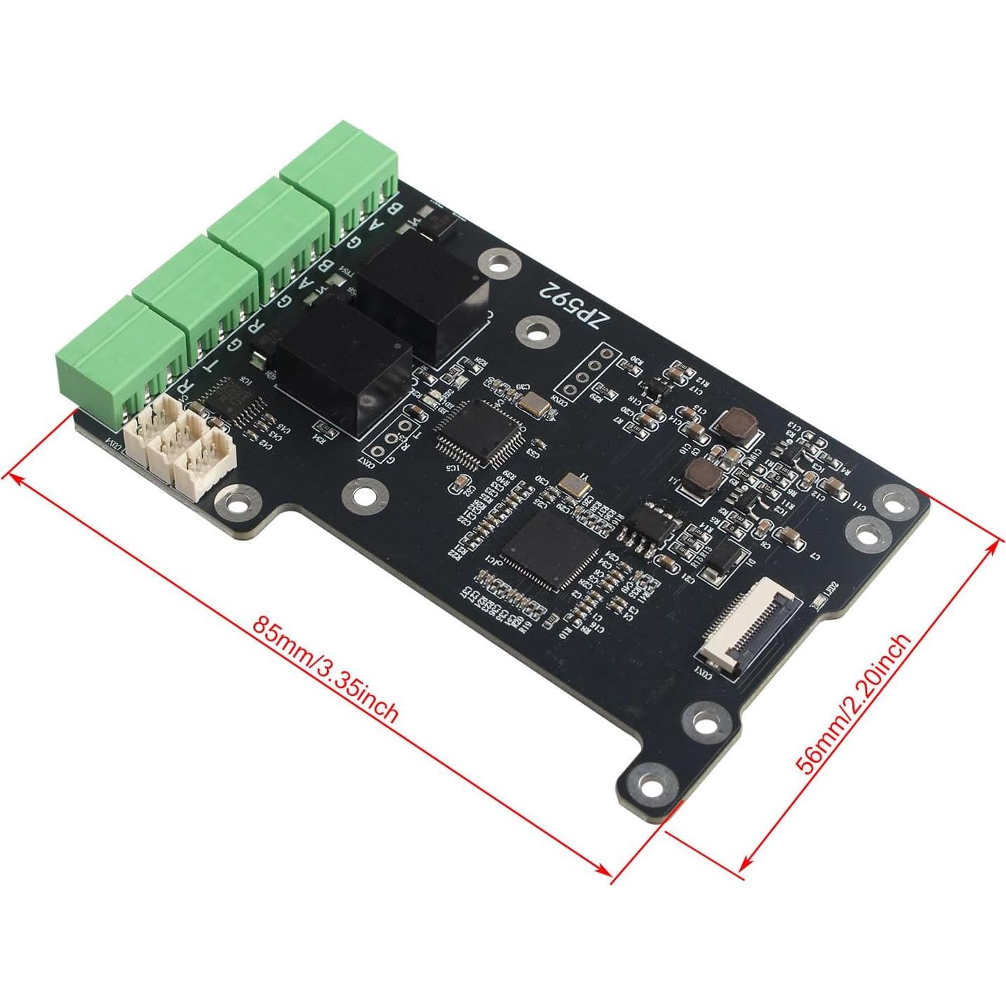 Placa de Expansión ZDE ZP592 PCIe a 4 Puertos RS485/RS232 para Raspberry Pi 5