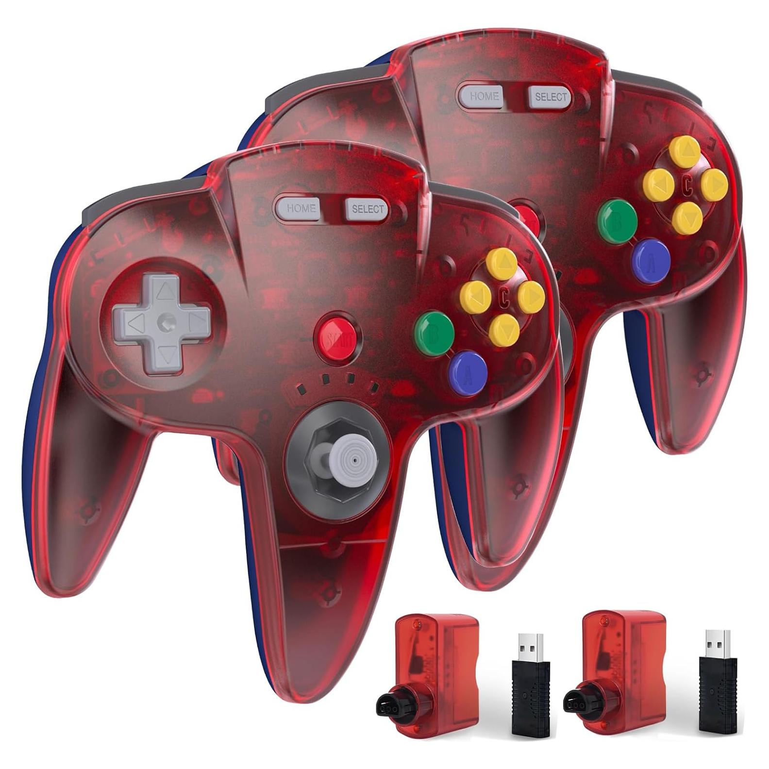 Controlador Inalámbrico KIWITATA N64 para Switch y PC - Rojo
