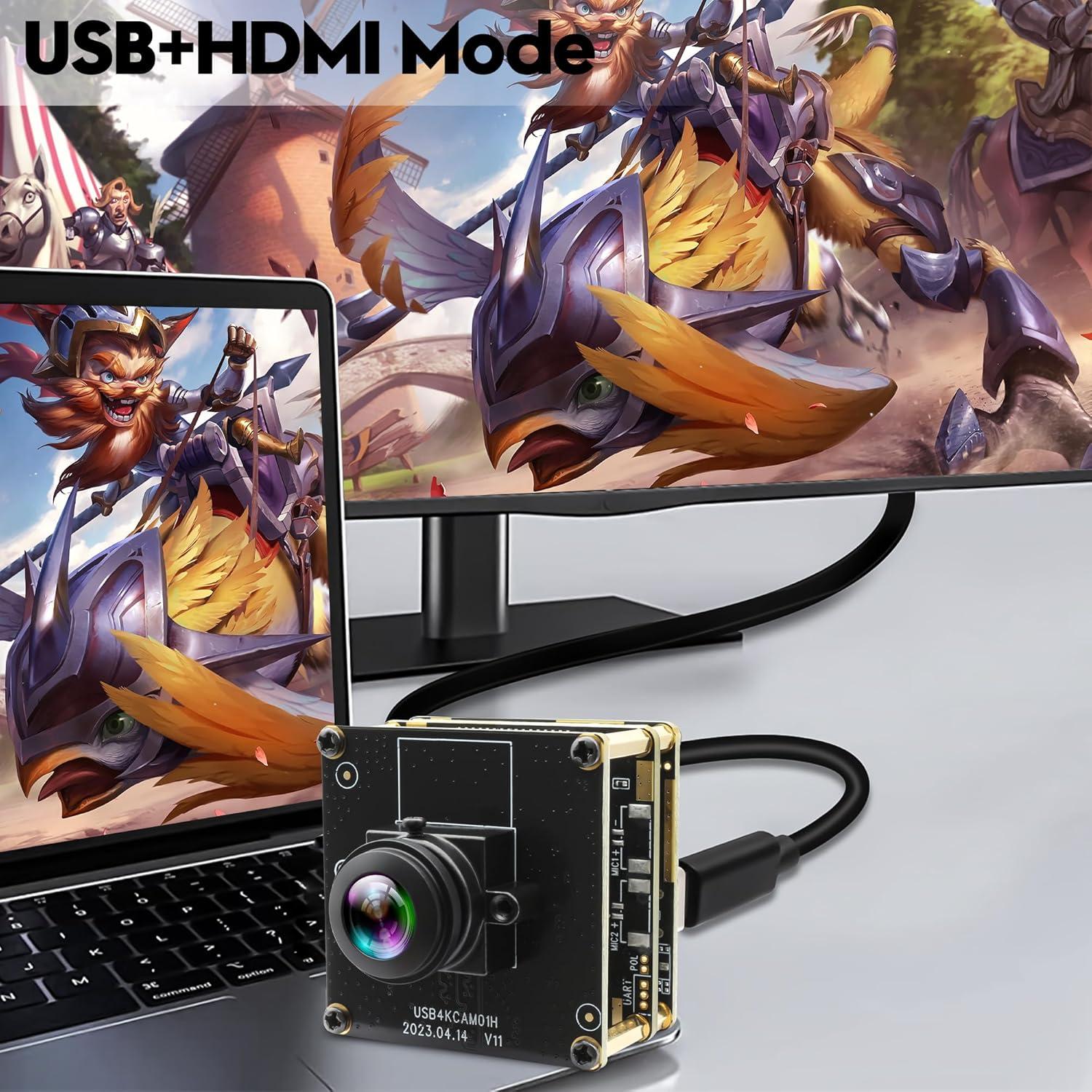 Cámara USB HDMI 4K IFWATER con Lente Ojo de Pez 180°