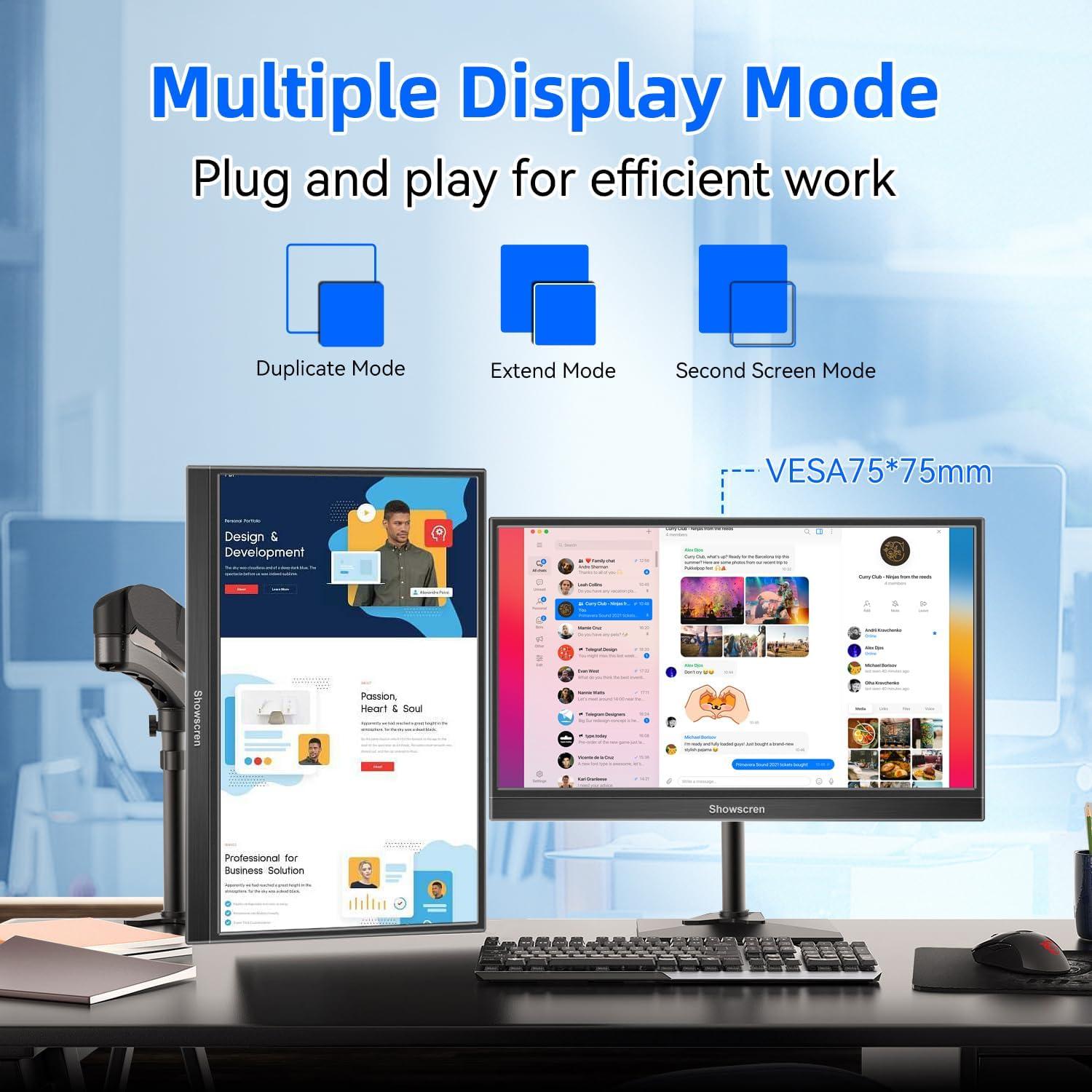 Monitor Portátil 15.6" FHD IPS USB-C HDMI - Kenowa