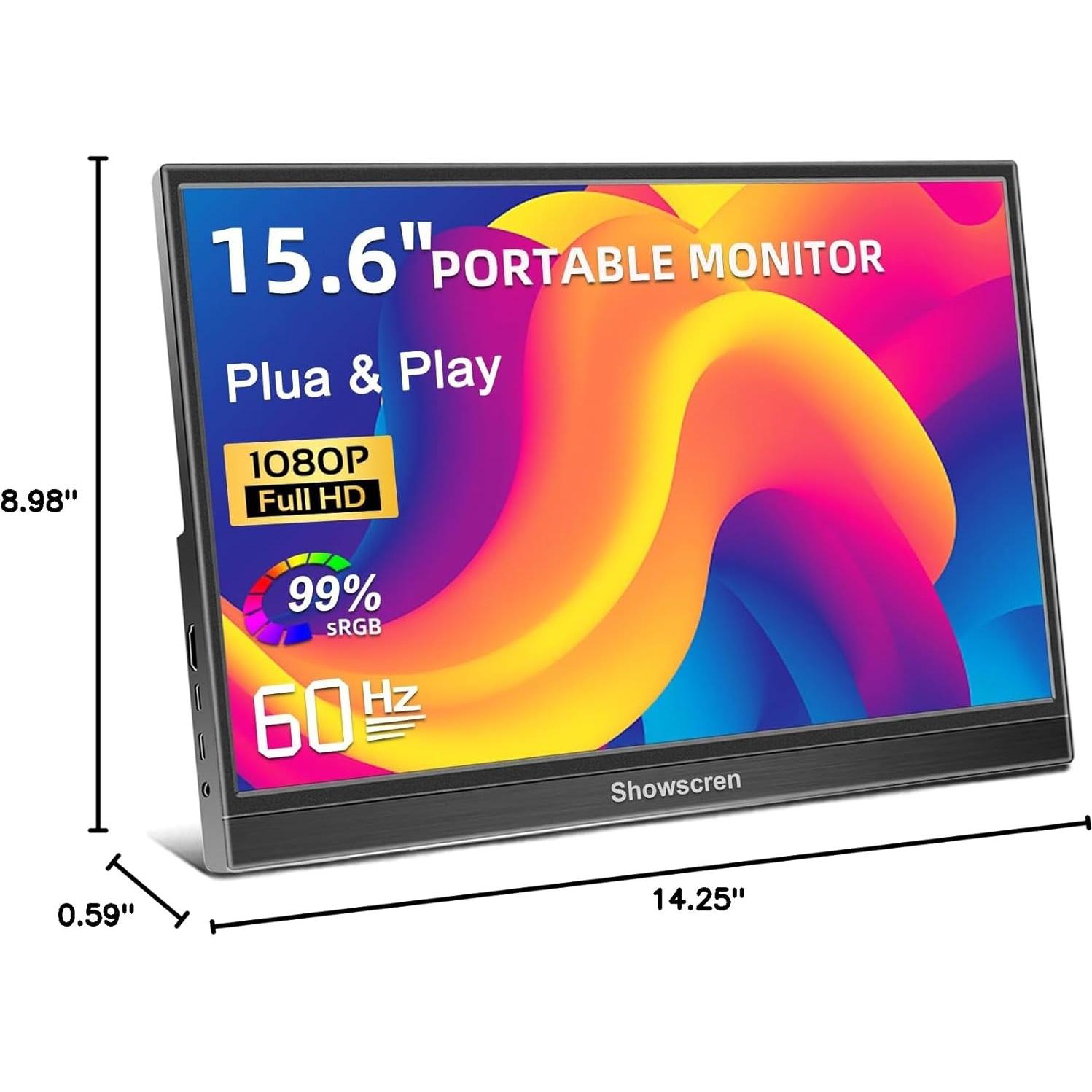 Monitor Portátil 15.6" FHD IPS USB-C HDMI - Kenowa