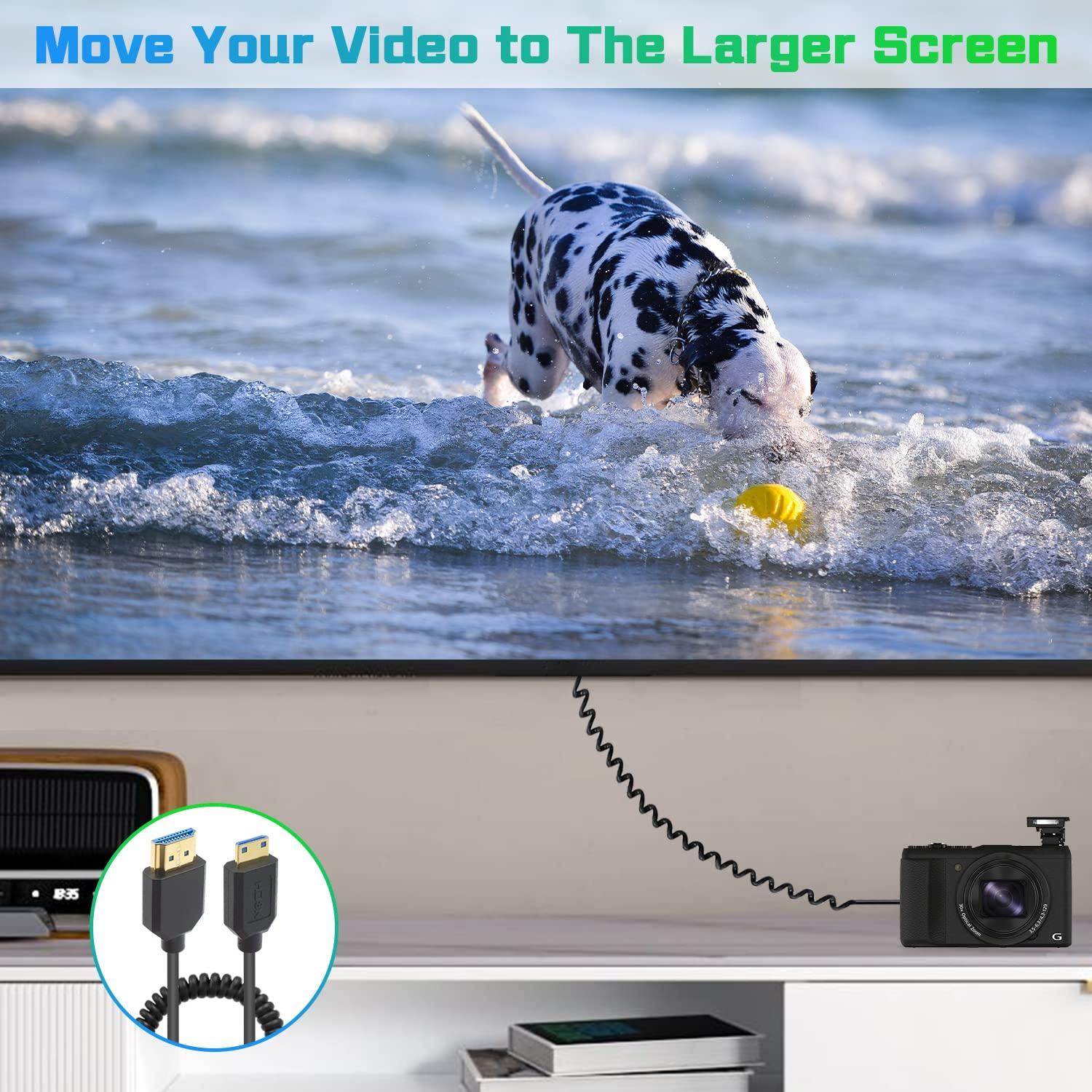 Cable Mini HDMI a HDMI Duttek 8K 48Gbps 1.2m Flexible