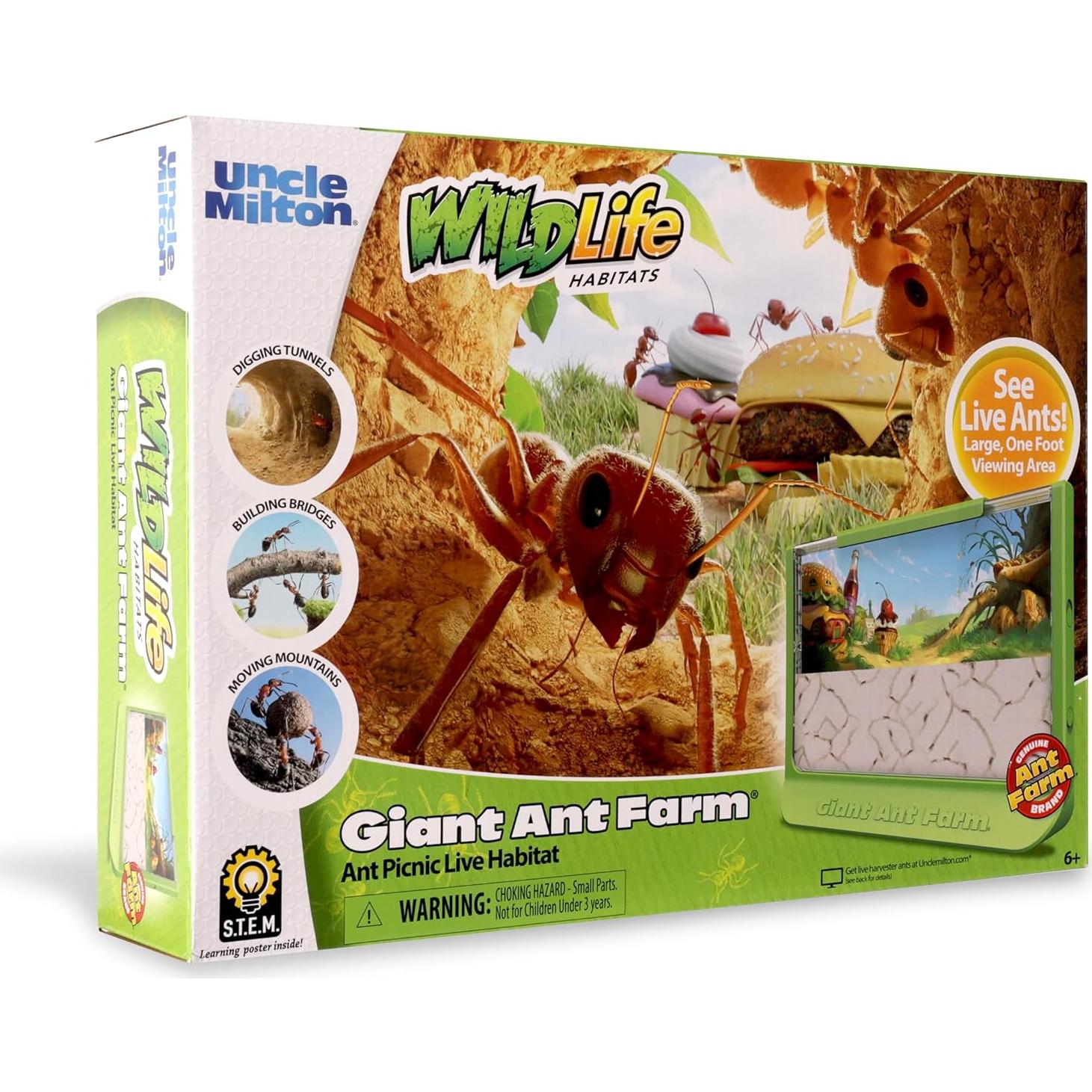 Granja de Hormigas Gigante Uncle Milton - Área Grande - Educativa