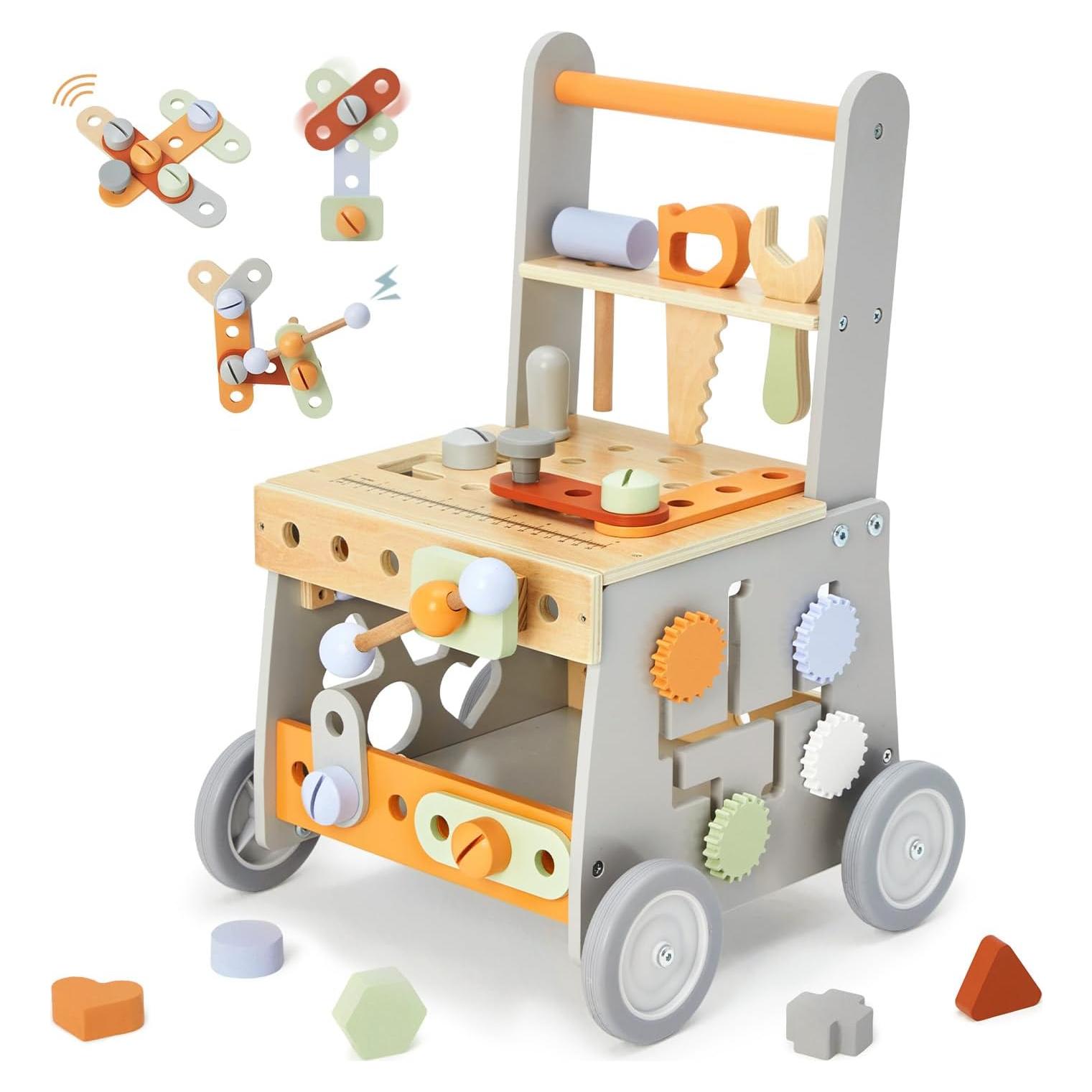 Andador de Madera labebe para Bebés con Velocidad Ajustable