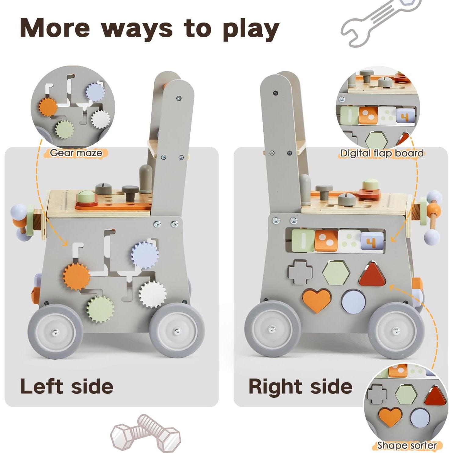 Andador de Madera labebe para Bebés con Velocidad Ajustable