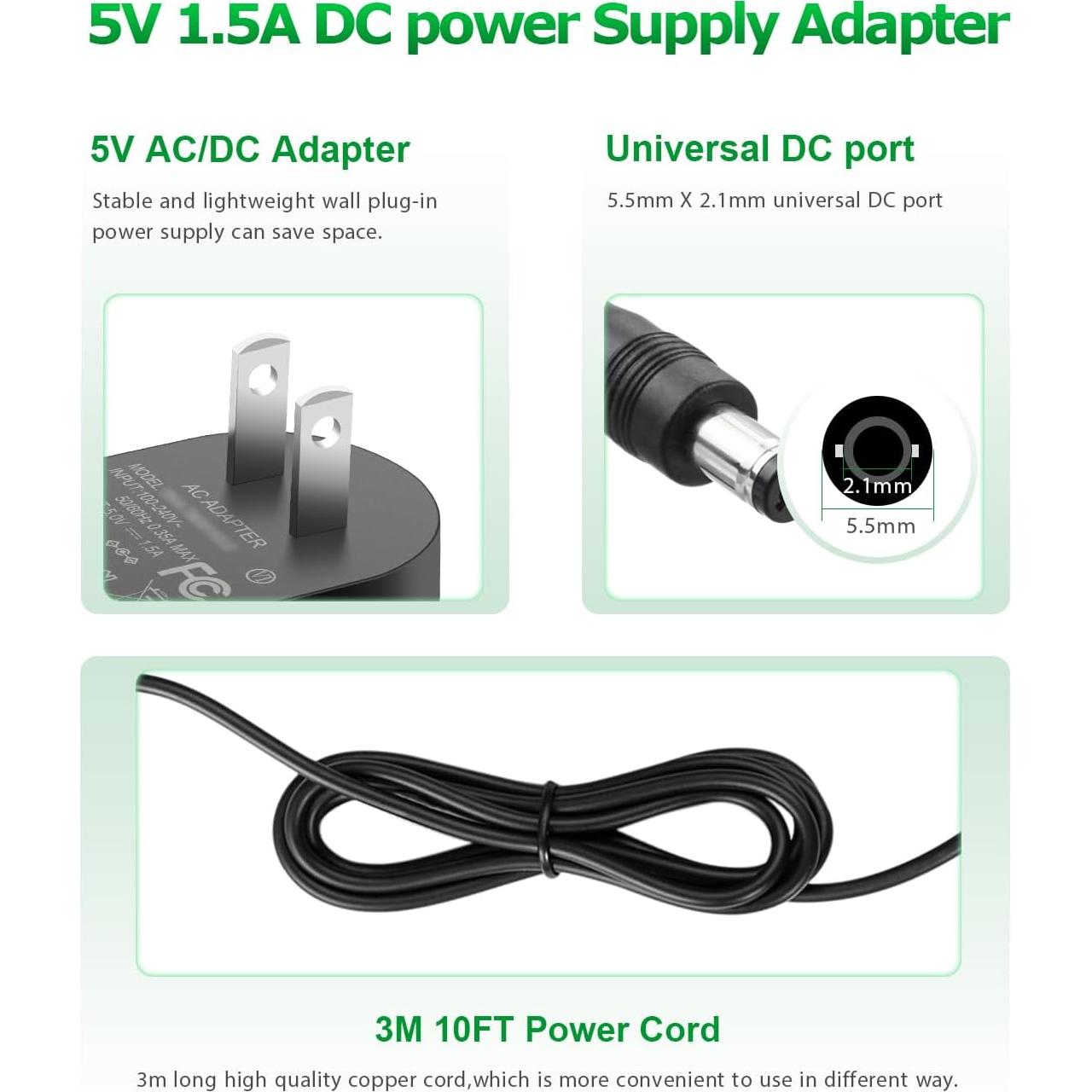 Adaptador de Alimentación AC/DC 5V 1.5A SHENZHEN TEKA