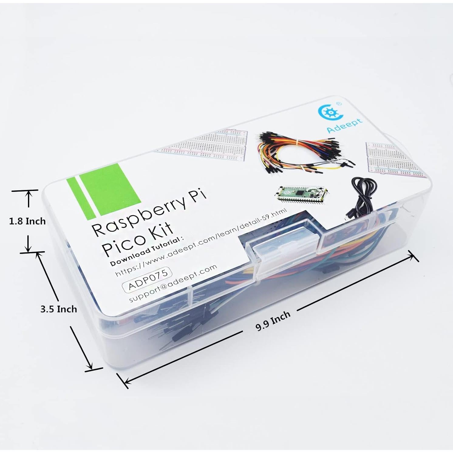 Kit de Inicio Raspberry Pi Pico Adeept con Protoboard y Cables