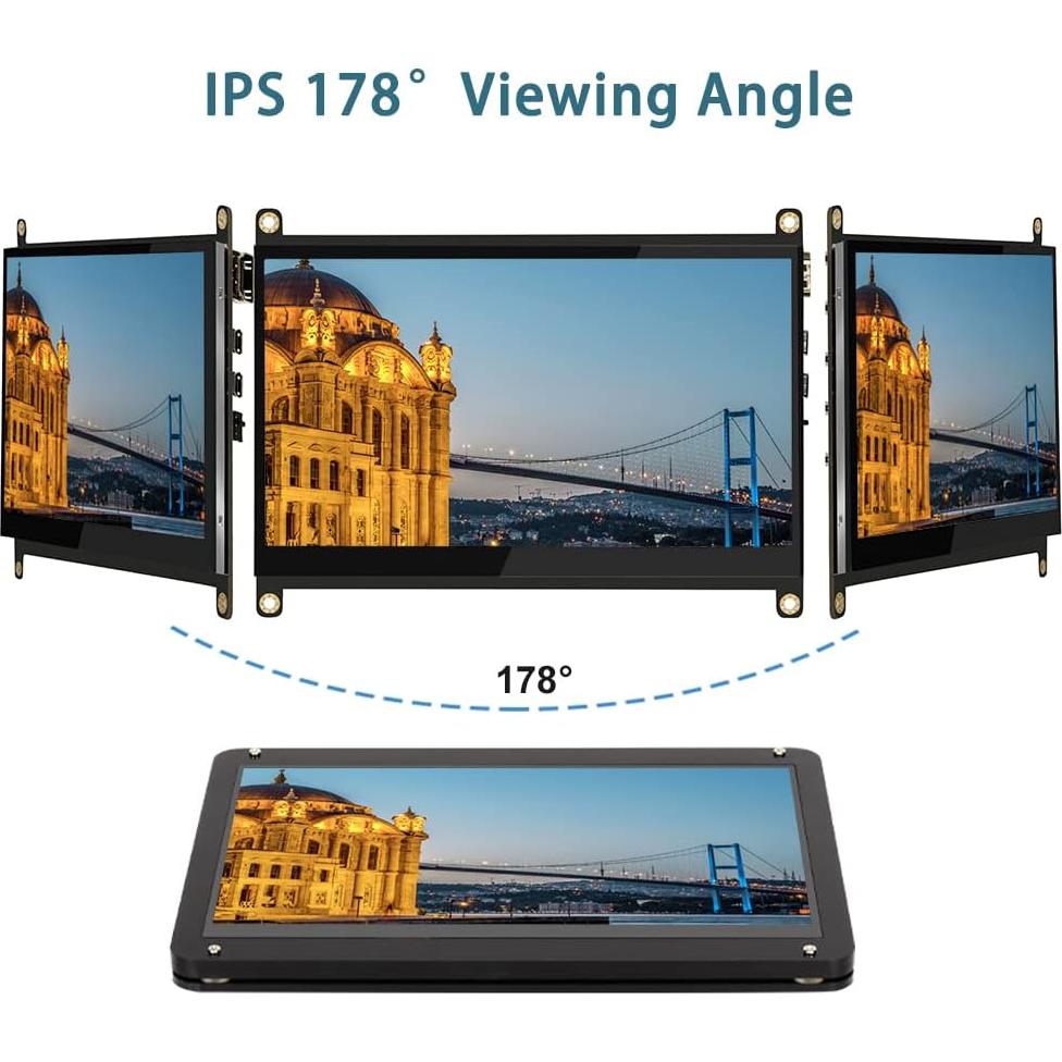 Monitor Táctil IPS 7" Lesown LR7-STB 1024x600 HDMI