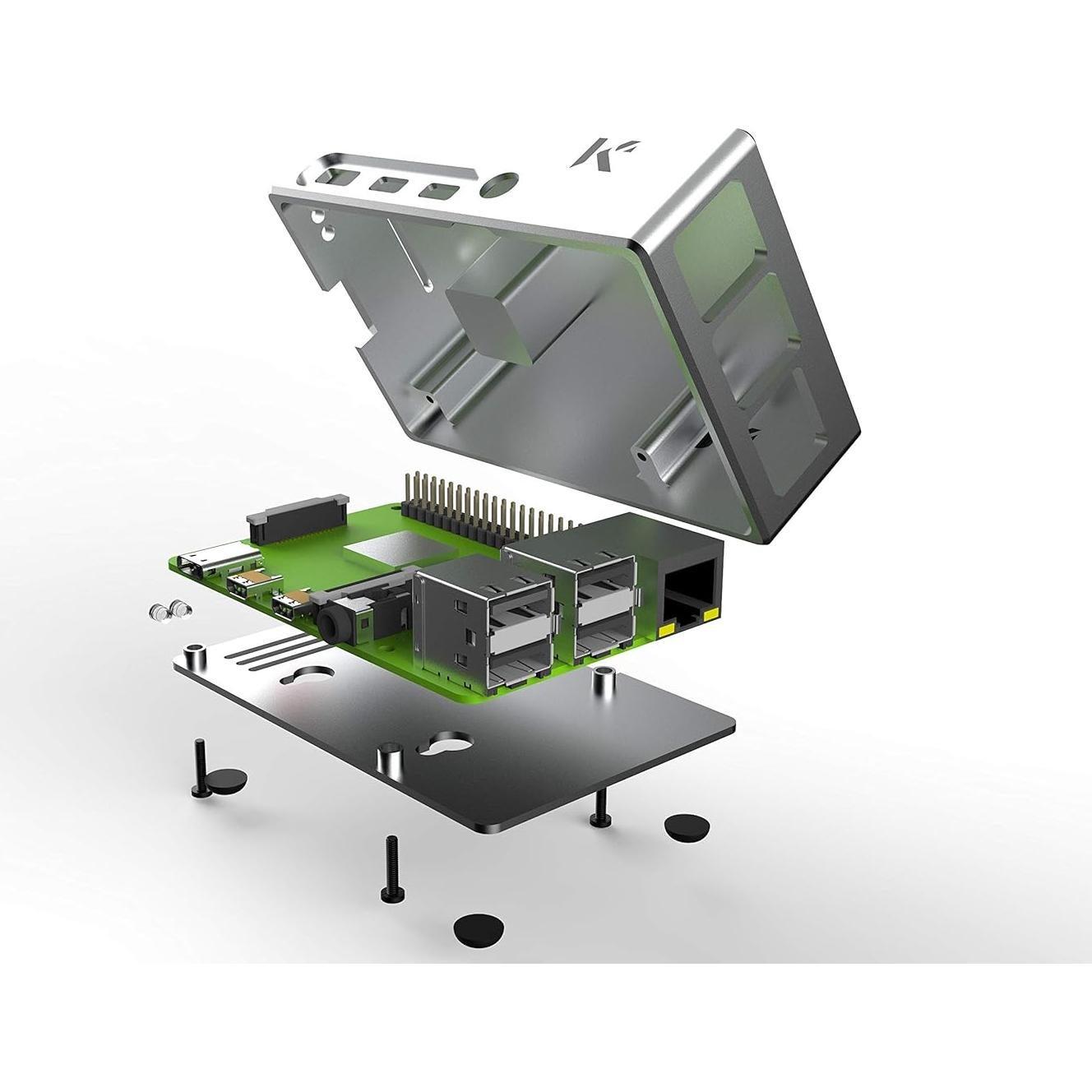 Caja de Aluminio KKSB para Raspberry Pi 4 con Disipador